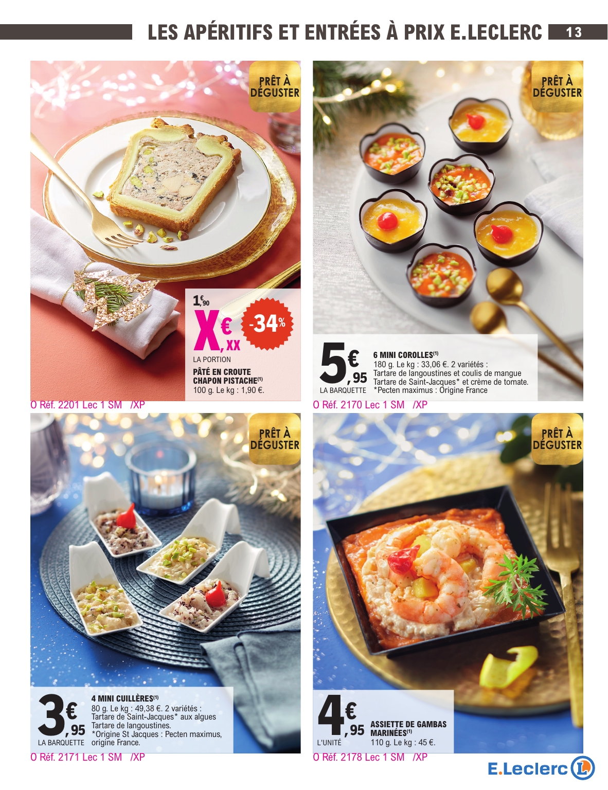e-leclerc - Catalogue E.Leclerc - Carte Traiteur valable du 18/11 au 31/12 - page: 13