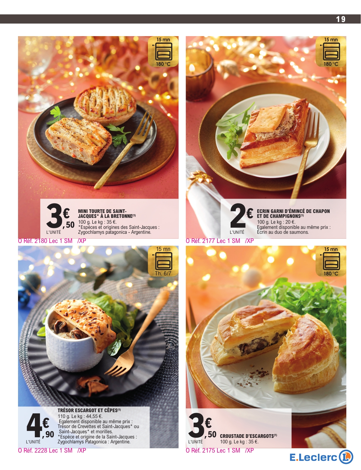 e-leclerc - Catalogue E.Leclerc - Carte Traiteur valable du 18/11 au 31/12 - page: 19