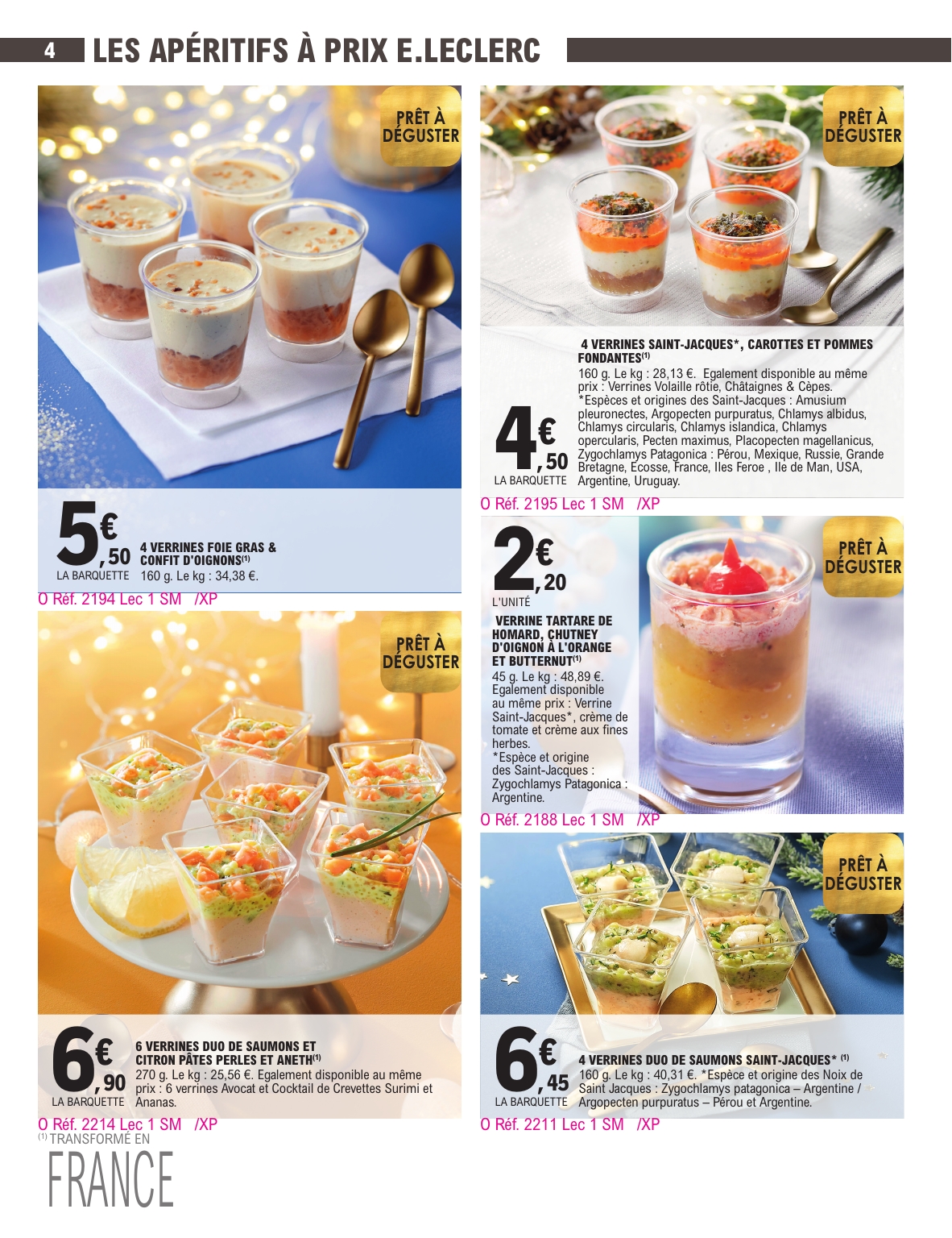 e-leclerc - Catalogue E.Leclerc - Carte Traiteur valable du 18/11 au 31/12 - page: 4
