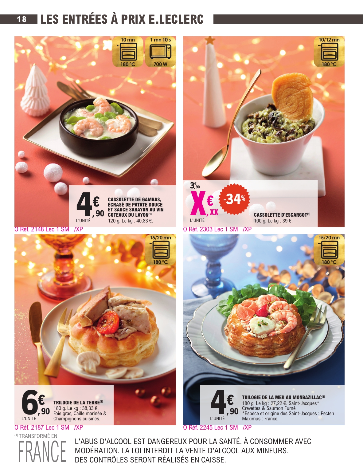 e-leclerc - Catalogue E.Leclerc - Carte Traiteur valable du 18/11 au 31/12 - page: 18