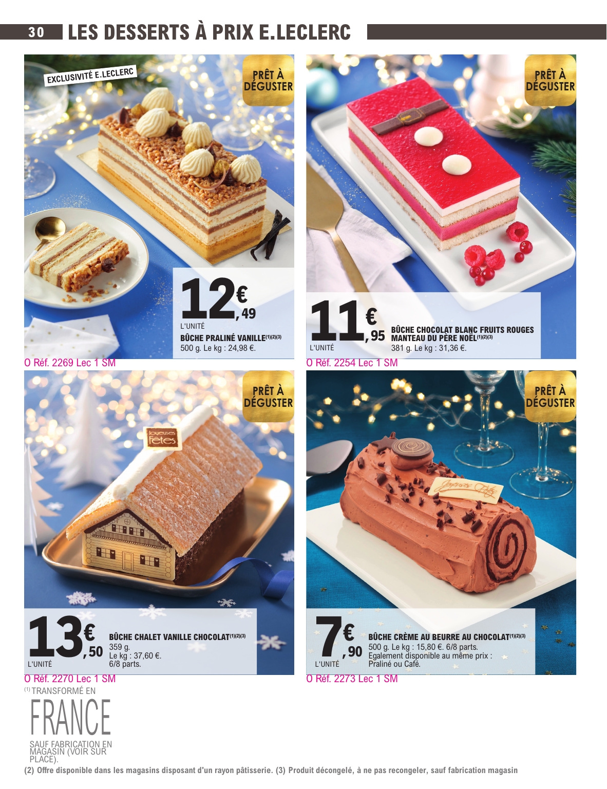 e-leclerc - Catalogue E.Leclerc - Carte Traiteur valable du 18/11 au 31/12 - page: 30