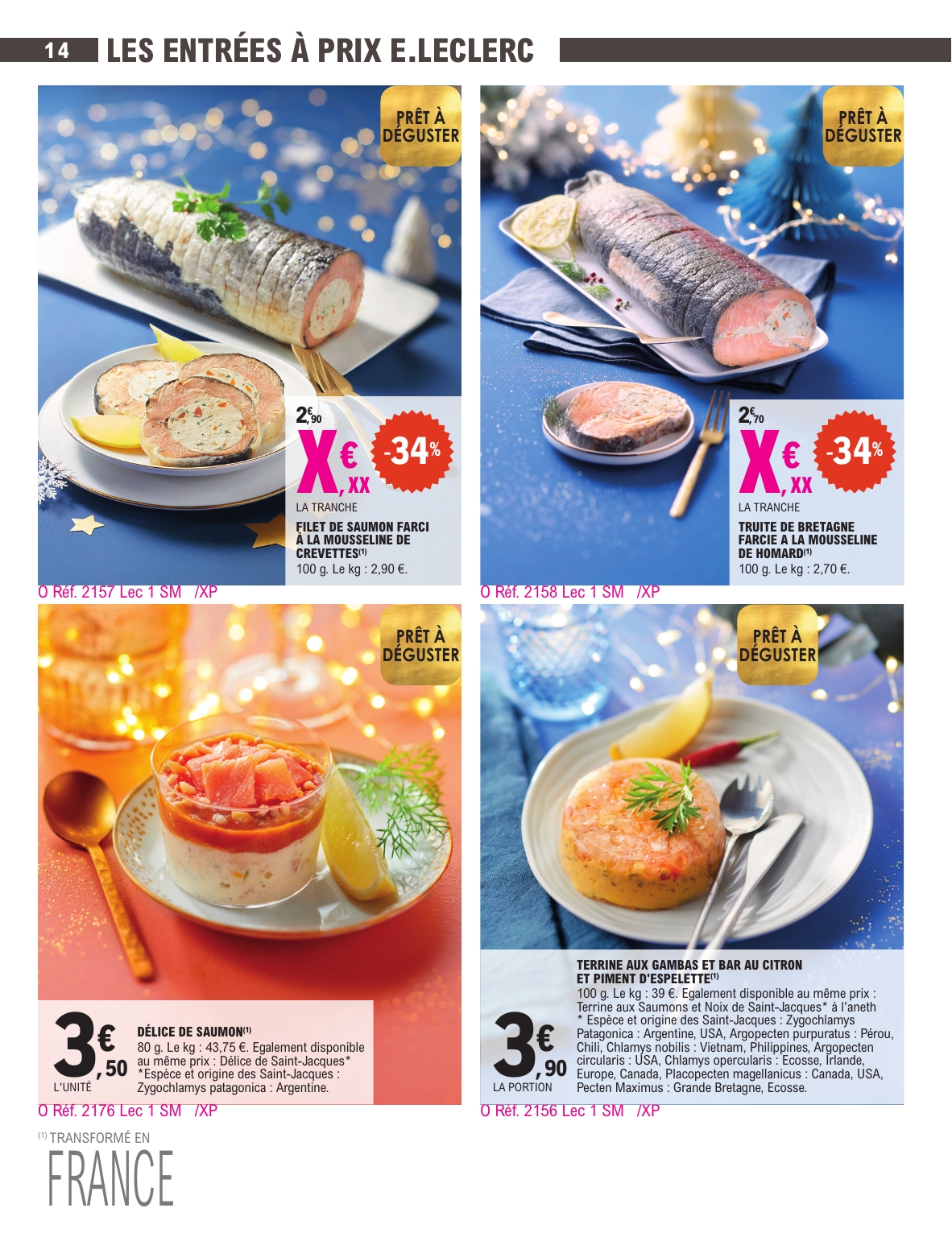 e-leclerc - Catalogue E.Leclerc - Carte Traiteur valable du 18/11 au 31/12 - page: 14