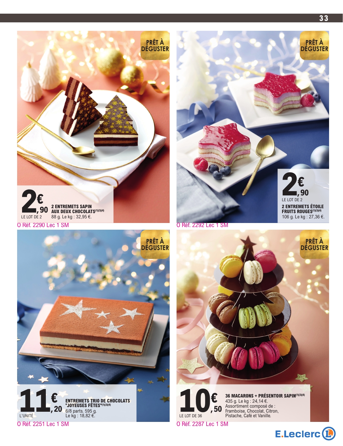 e-leclerc - Catalogue E.Leclerc - Carte Traiteur valable du 18/11 au 31/12 - page: 33