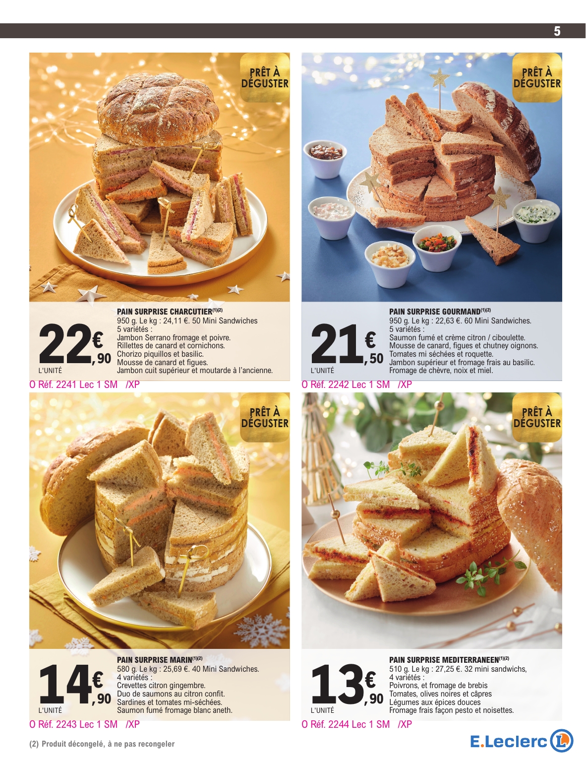 e-leclerc - Catalogue E.Leclerc - Carte Traiteur valable du 18/11 au 31/12 - page: 5
