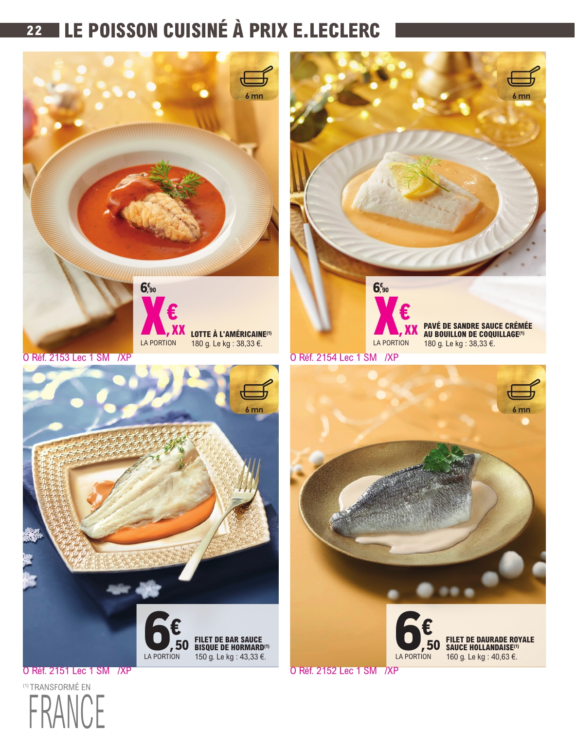 e-leclerc - Catalogue E.Leclerc - Carte Traiteur valable du 18/11 au 31/12 - page: 22