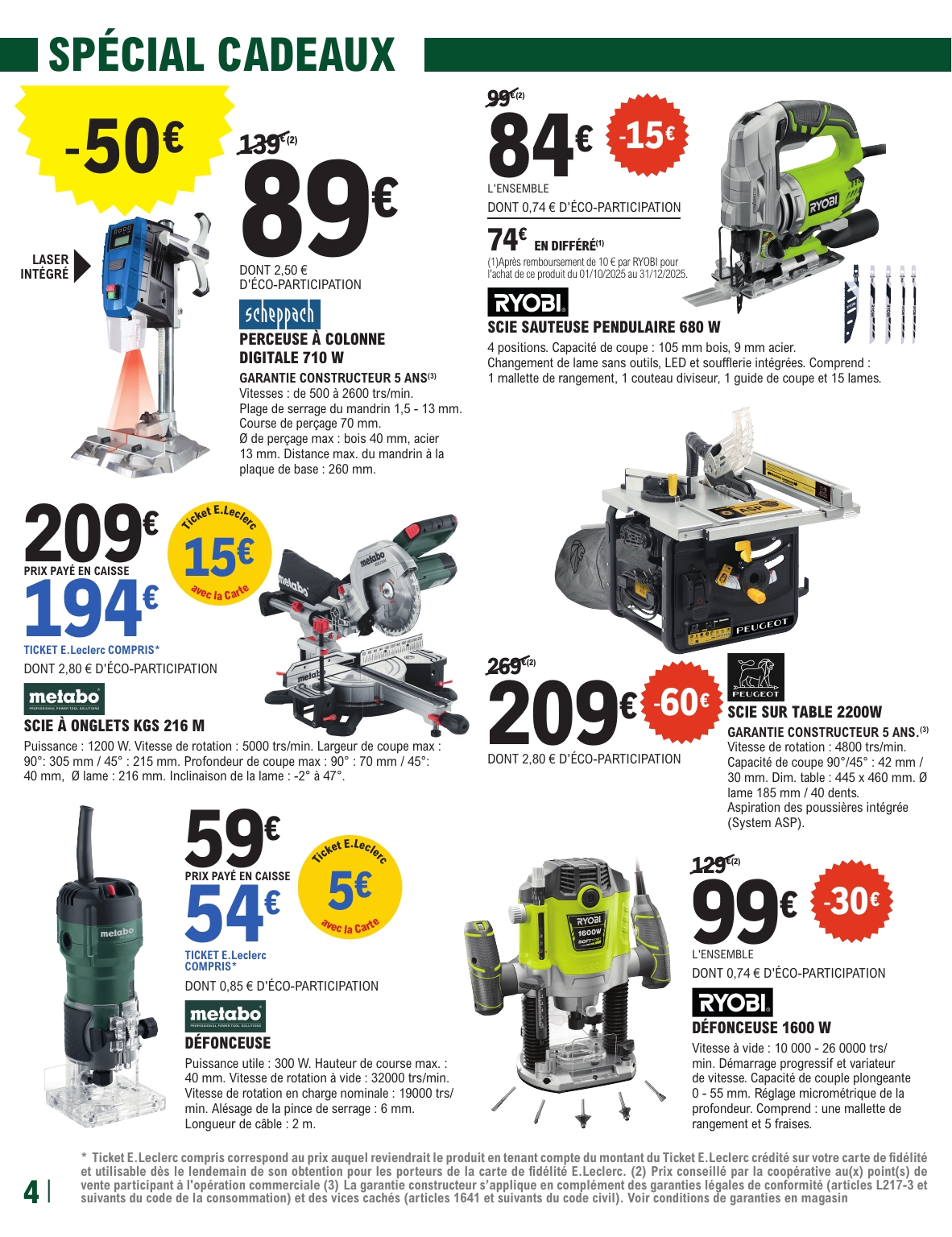 e-leclerc - Catalogue E.Leclerc - Brico valable du 25/11 au 13/12 - page: 4