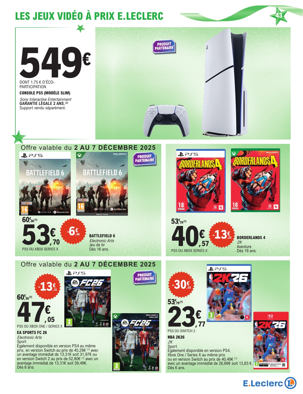 e-leclerc - Catalogue E.Leclerc - Cadeaux valable du 02/12 au 20/12 - page: 43