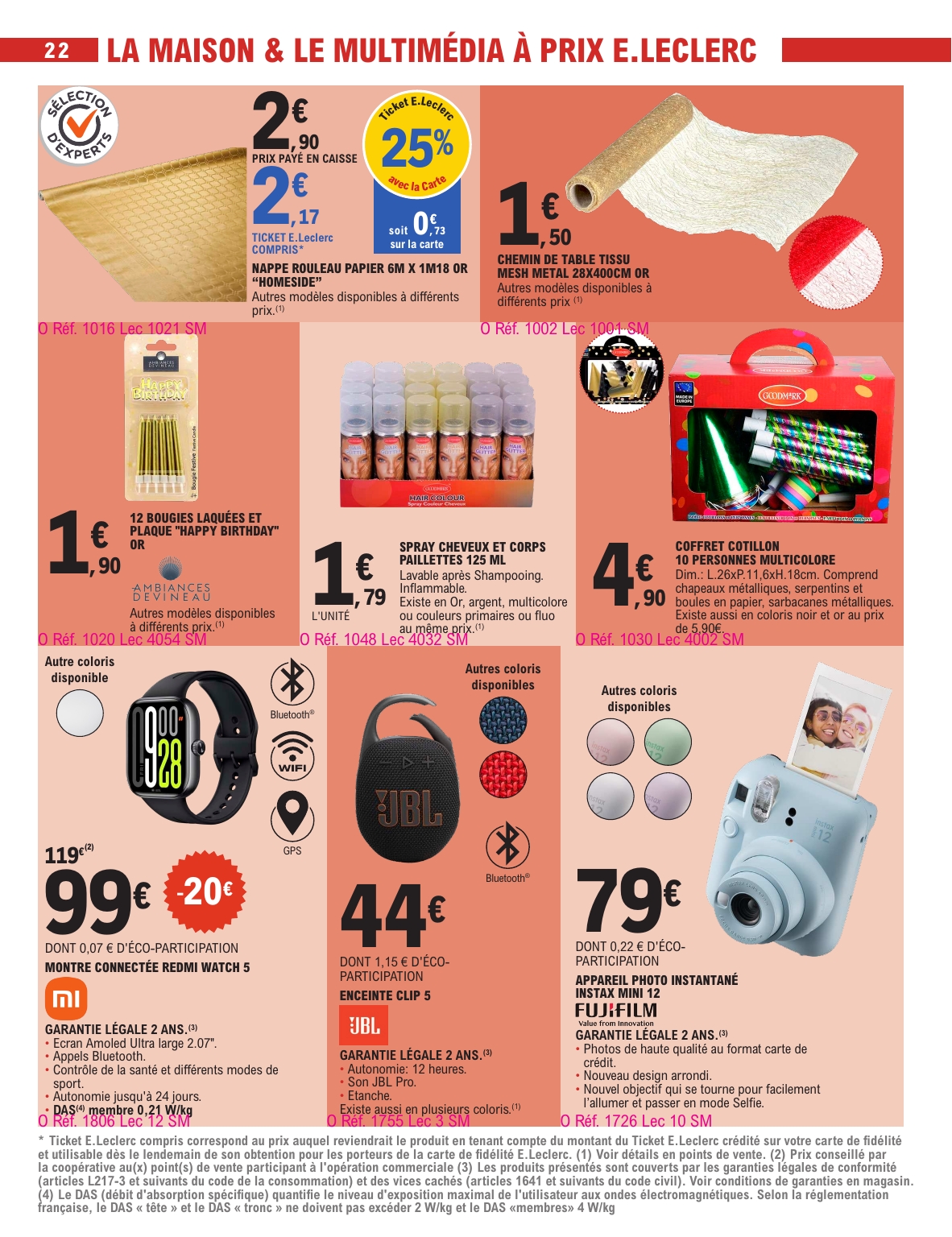e-leclerc - Catalogue E.Leclerc valable du 09/12 au 20/12 - page: 22