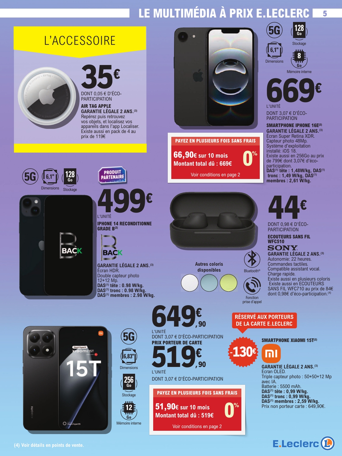 e-leclerc - Catalogue E.Leclerc - High-Tech valable du 02/12 au 24/12 - page: 5