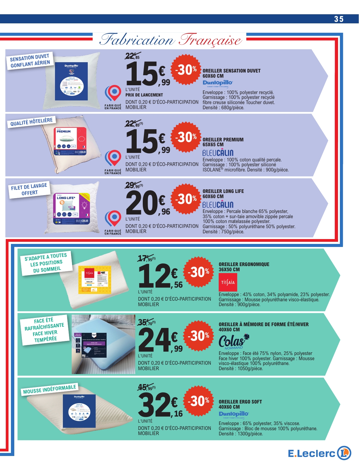 e-leclerc - Catalogue E.Leclerc - Spécial Blanc valable du 26/12 au 10/01 - page: 35