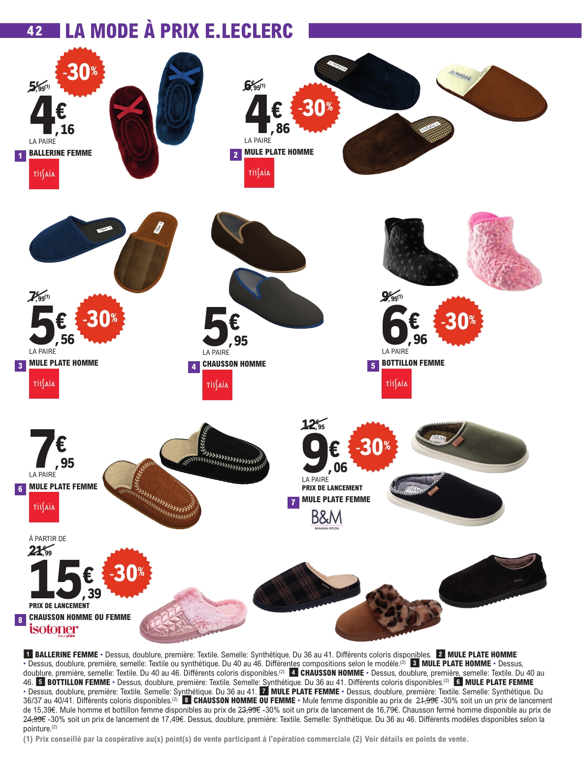 e-leclerc - Catalogue E.Leclerc - Spécial Blanc valable du 26/12 au 10/01 - page: 42