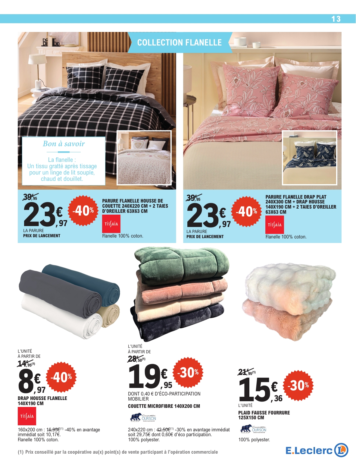 e-leclerc - Catalogue E.Leclerc - Spécial Blanc valable du 26/12 au 10/01 - page: 13