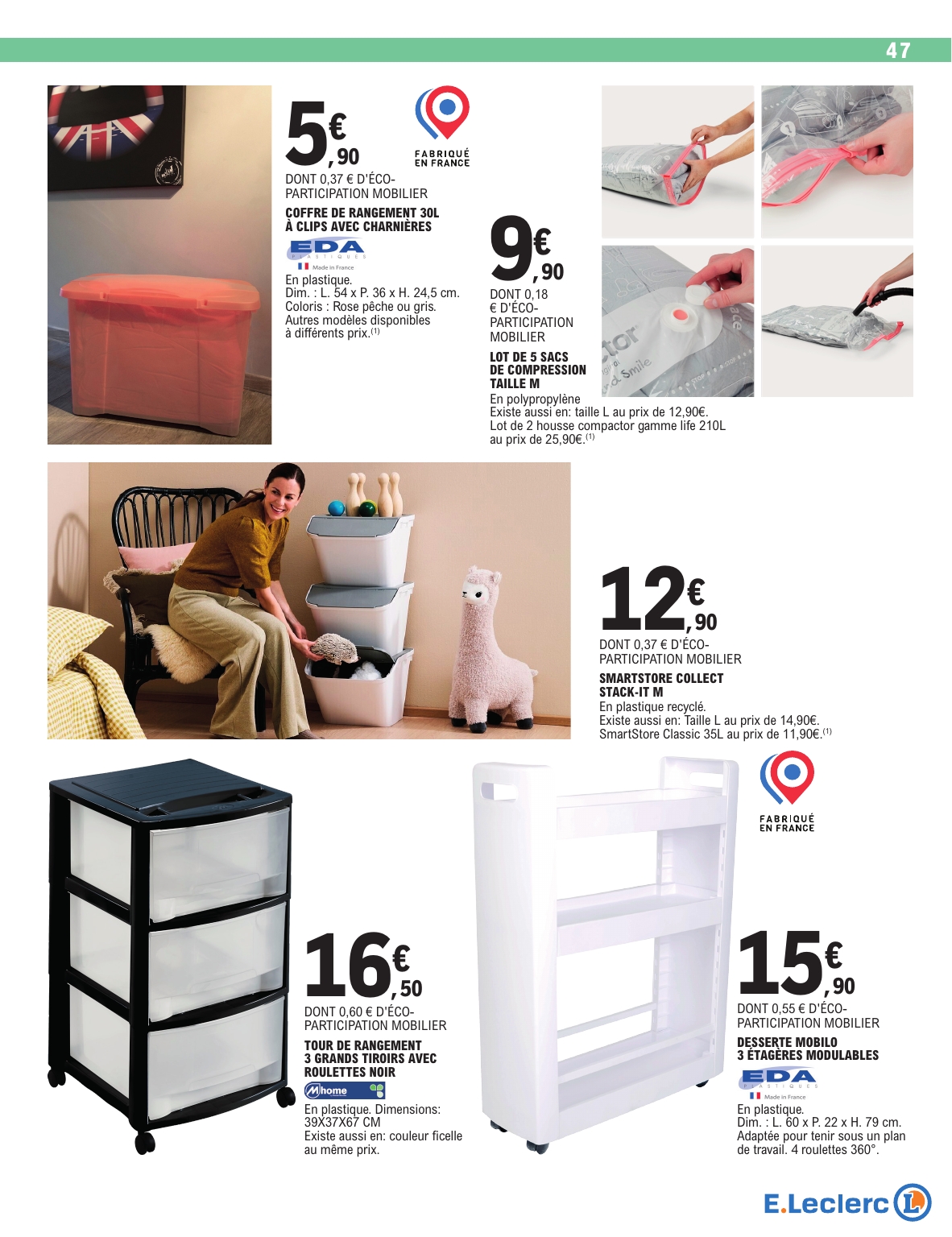 e-leclerc - Catalogue E.Leclerc - Spécial Blanc valable du 26/12 au 10/01 - page: 47