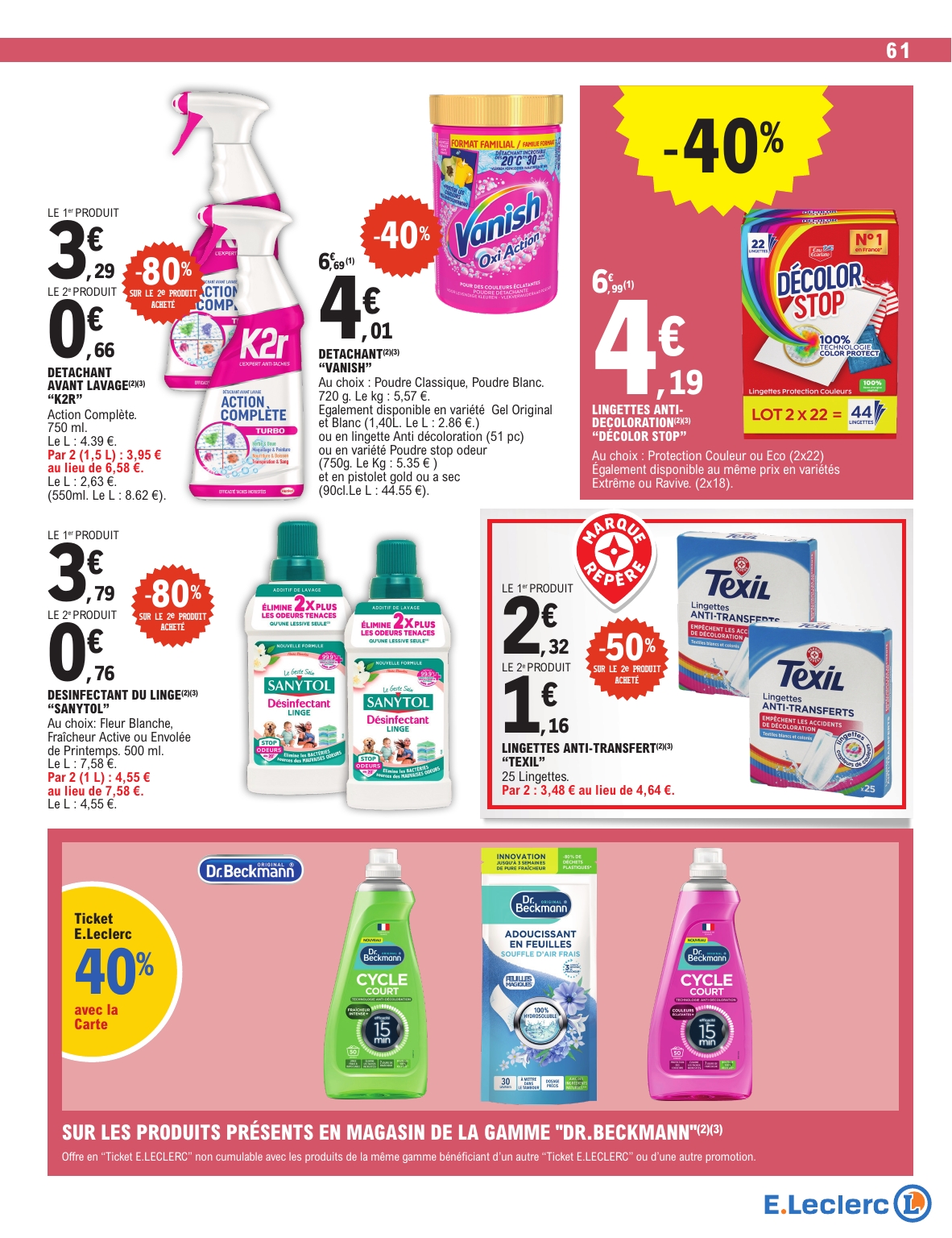 e-leclerc - Catalogue E.Leclerc - Spécial Blanc valable du 26/12 au 10/01 - page: 61