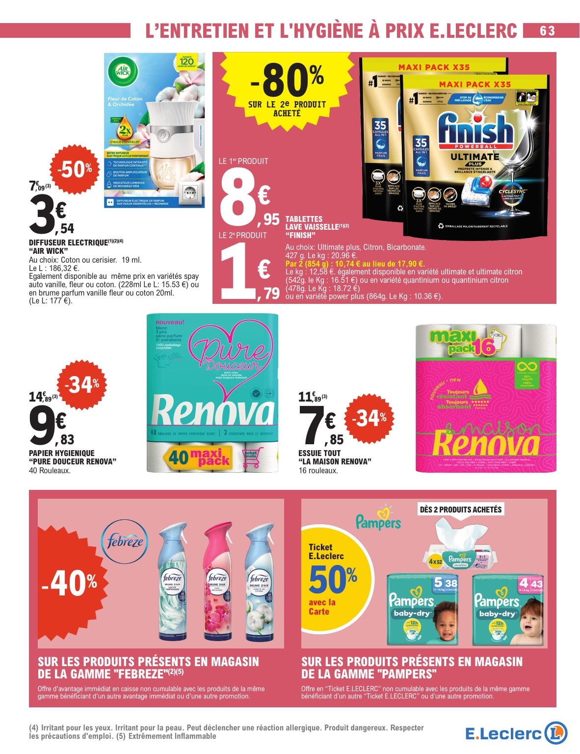 e-leclerc - Catalogue E.Leclerc - Spécial Blanc valable du 26/12 au 10/01 - page: 63