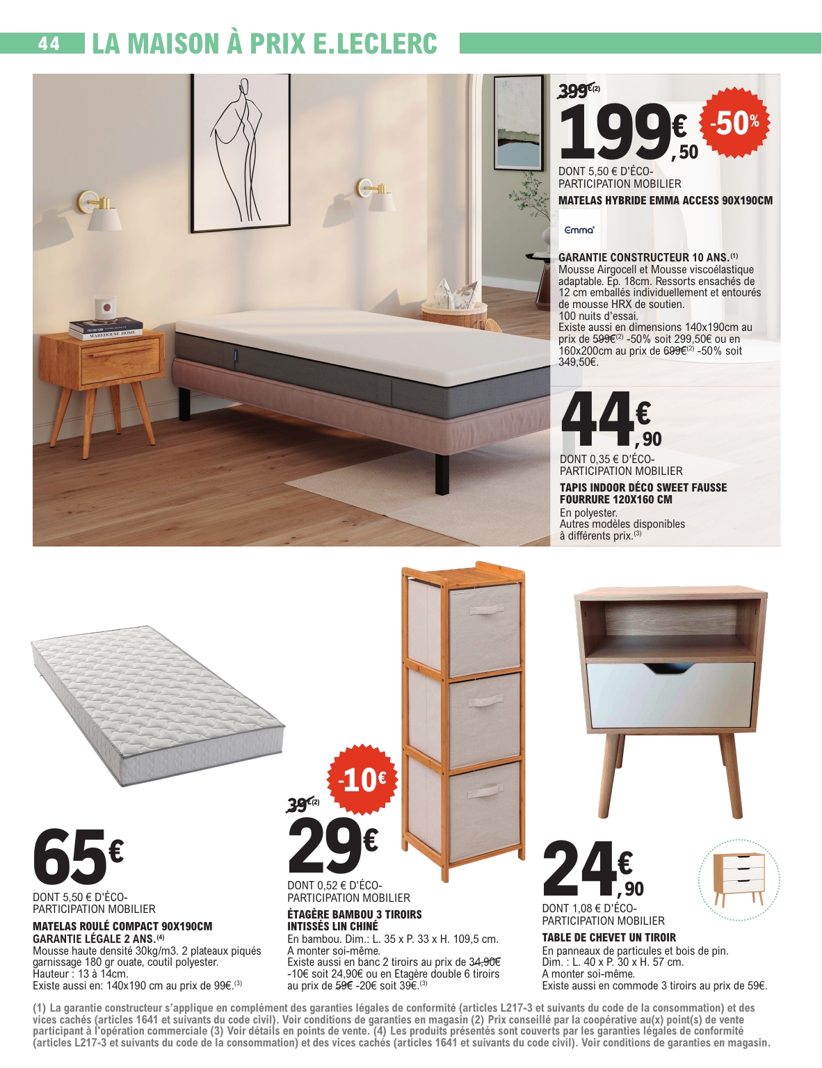 e-leclerc - Catalogue E.Leclerc - Spécial Blanc valable du 26/12 au 10/01 - page: 44