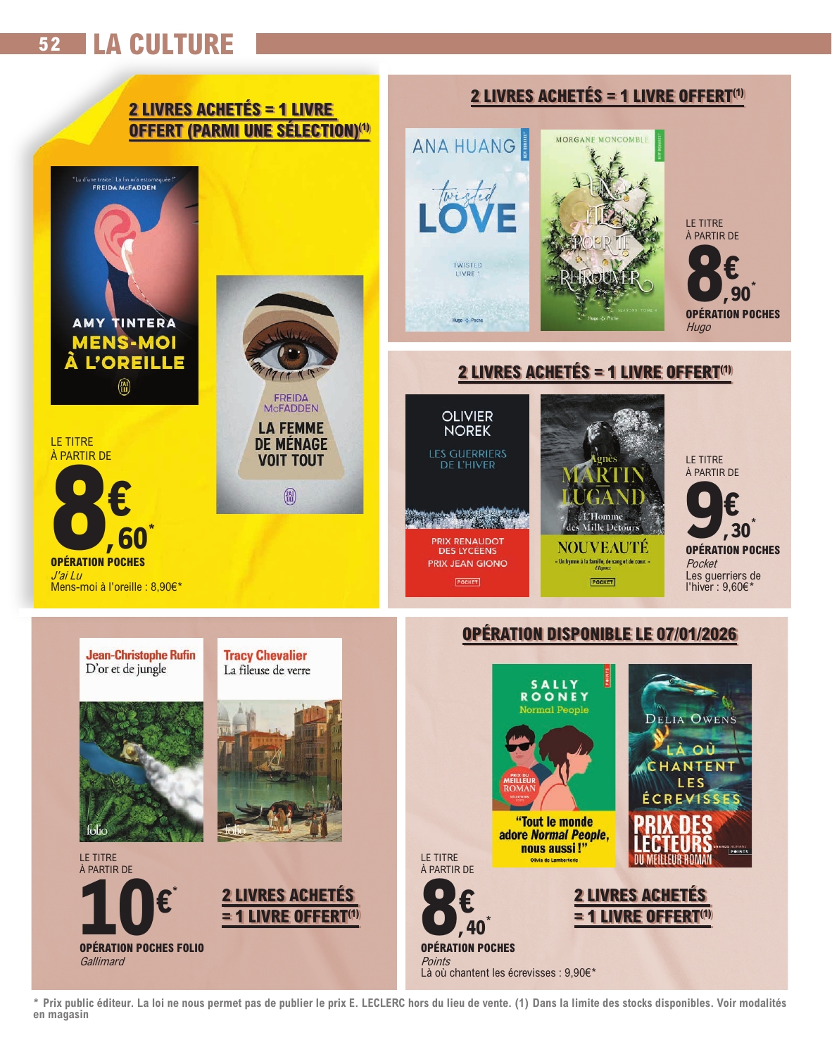 e-leclerc - Catalogue E.Leclerc valable du 06/01 au 17/01 - page: 52