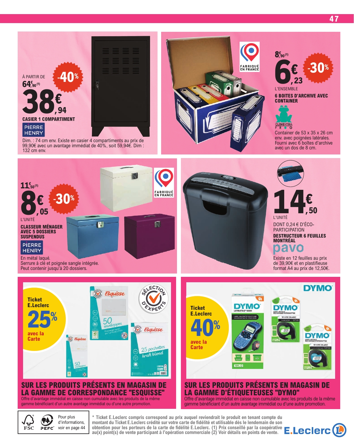 e-leclerc - Catalogue E.Leclerc valable du 06/01 au 17/01 - page: 47