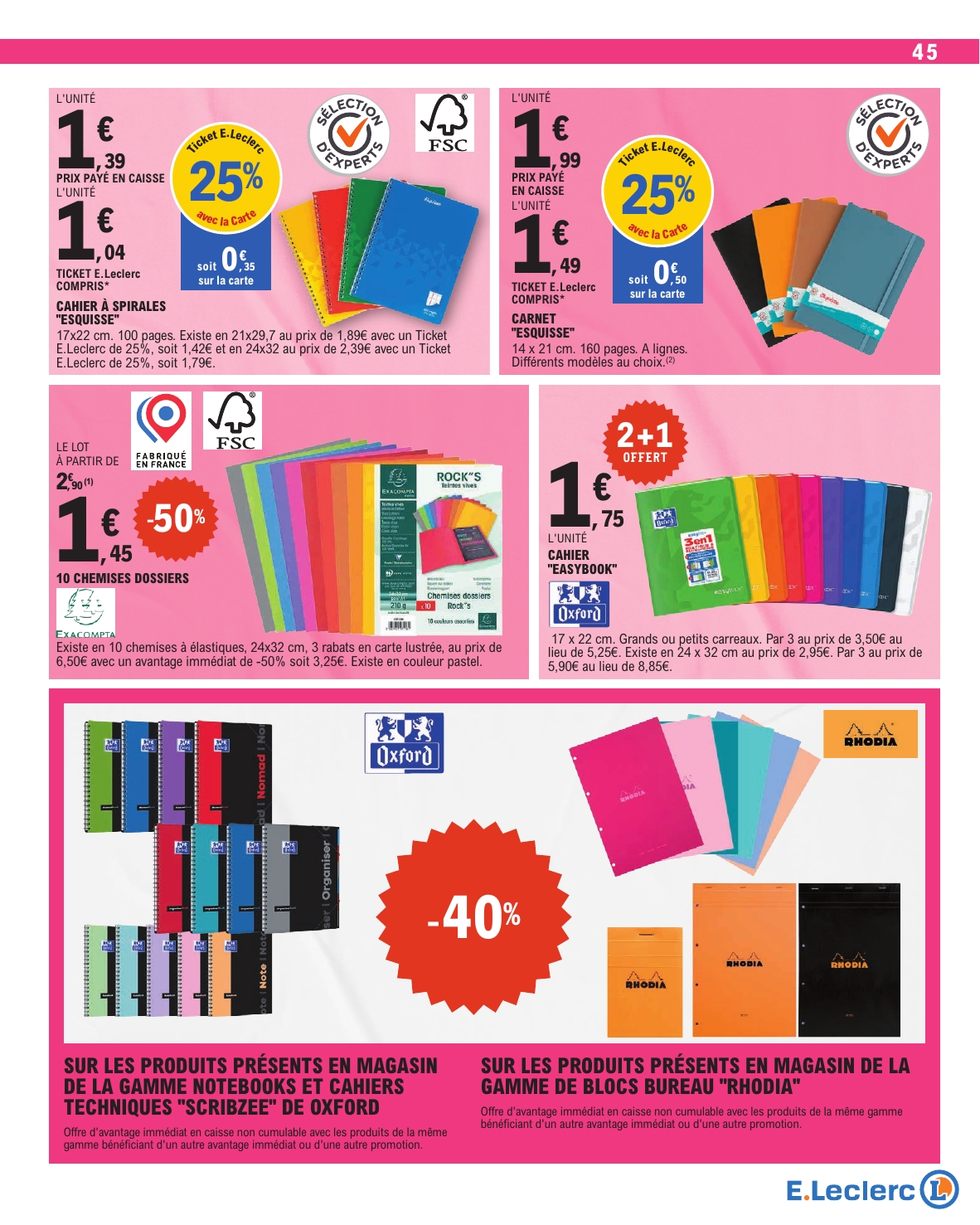 e-leclerc - Catalogue E.Leclerc valable du 06/01 au 17/01 - page: 45