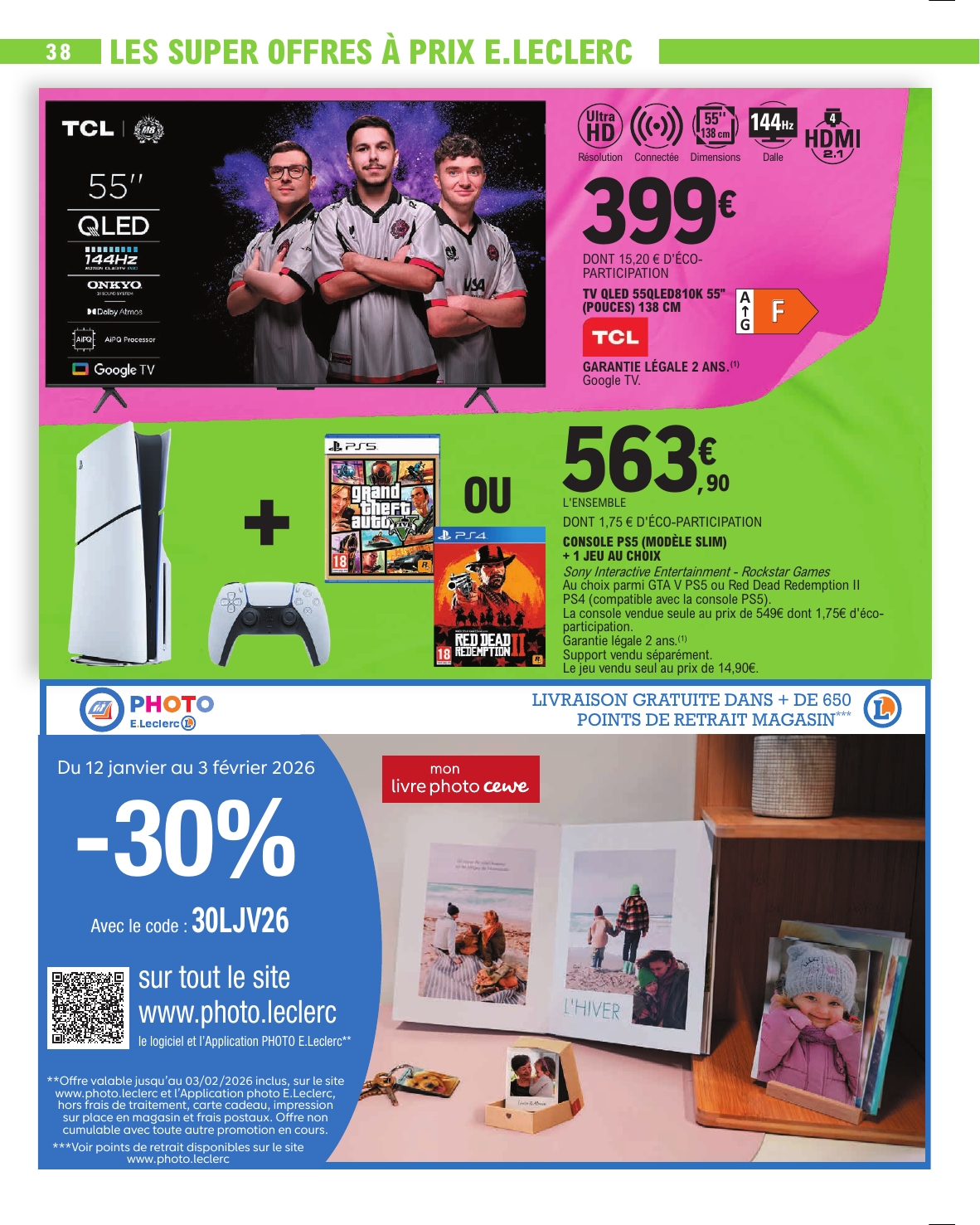 e-leclerc - Catalogue E.Leclerc valable du 13/01 au 24/01 - page: 38