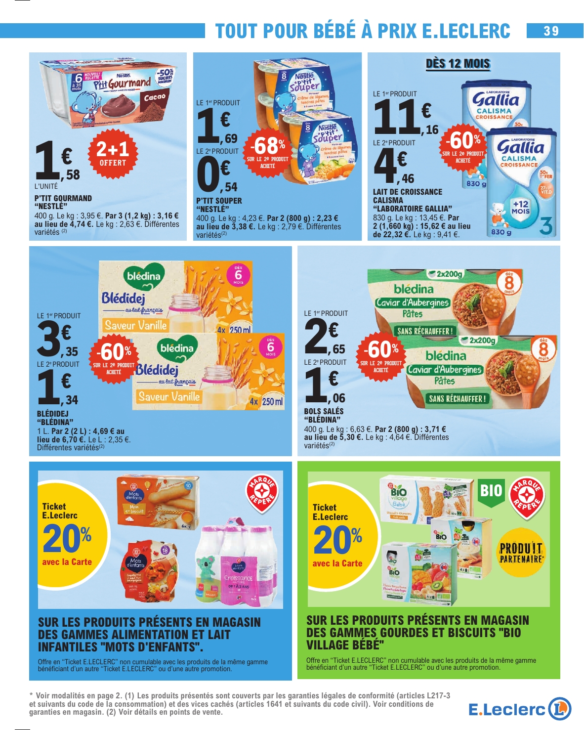 e-leclerc - Catalogue E.Leclerc valable du 13/01 au 24/01 - page: 39