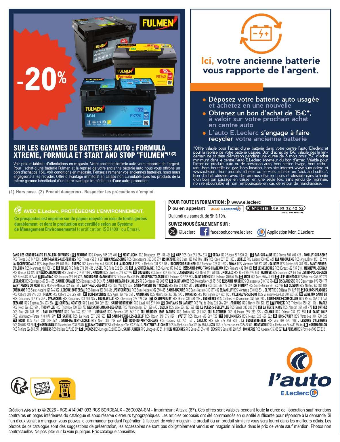 e-leclerc - Catalogue E.Leclerc - L'auto valable du 27/01 au 21/02 - page: 12