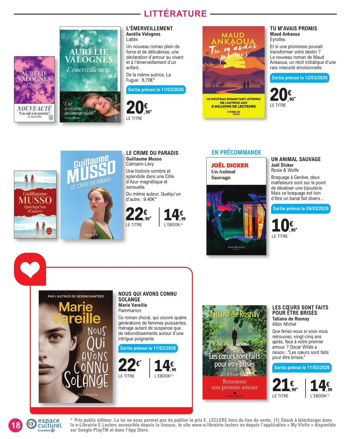 e-leclerc - Catalogue E.Leclerc - Espace Culturel valable du 10/03/2026 au 28/03/2026 - page: 18