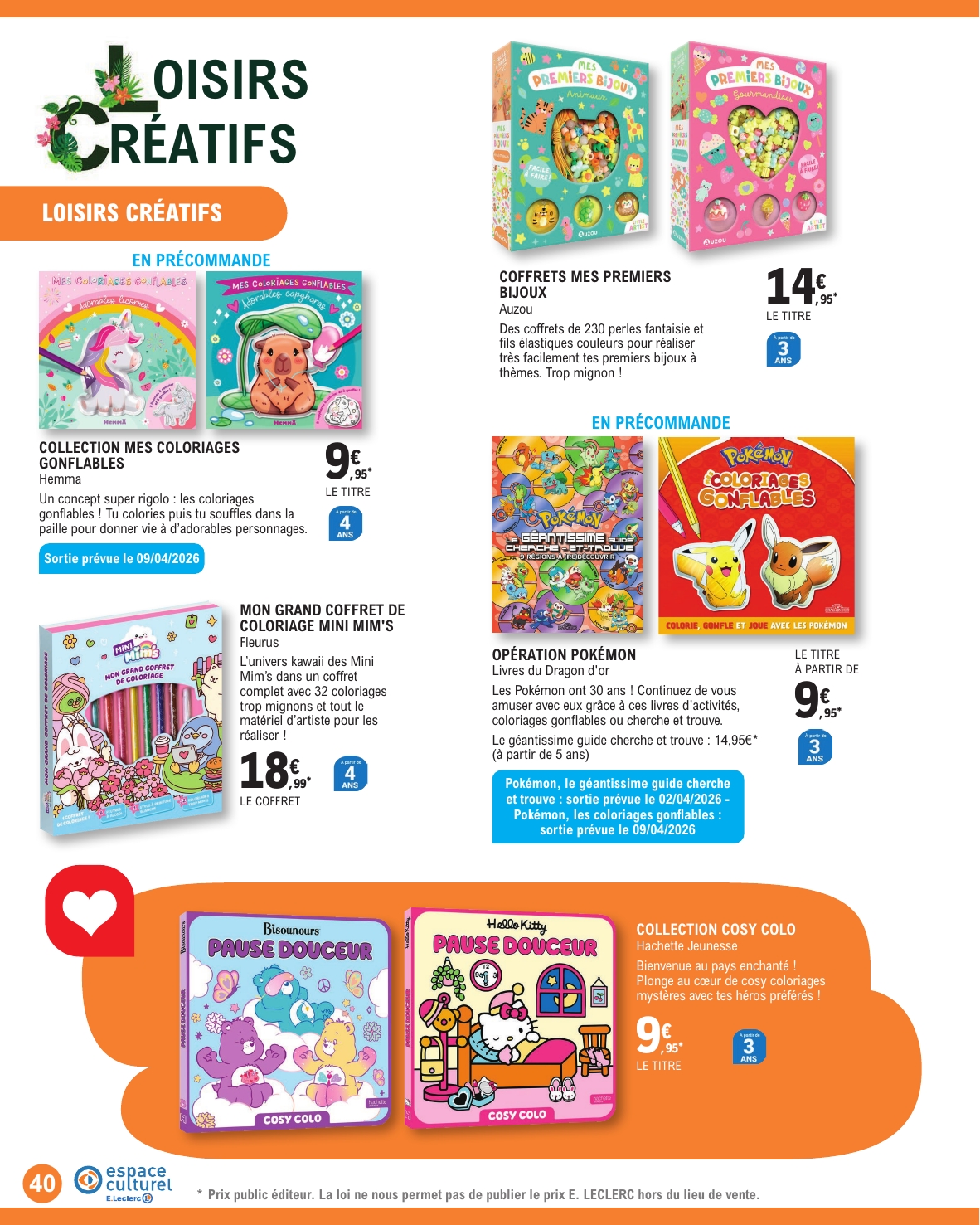 e-leclerc - Catalogue E.Leclerc - Jeunesse valable du 31/03/2026 au 02/05/2026 - page: 40