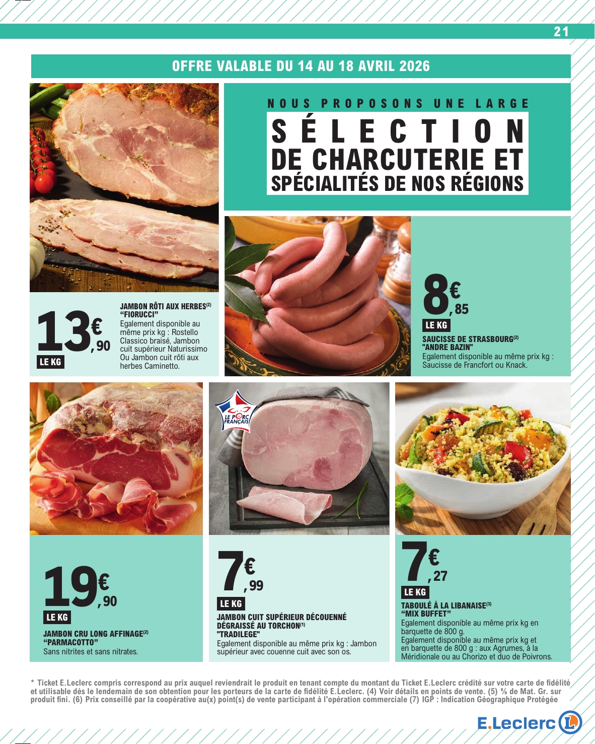 e-leclerc - Flyer E.Leclerc pour la semaine prochaine du du mardi 14/04/2026 au du samedi 25/04/2026 - page: 21