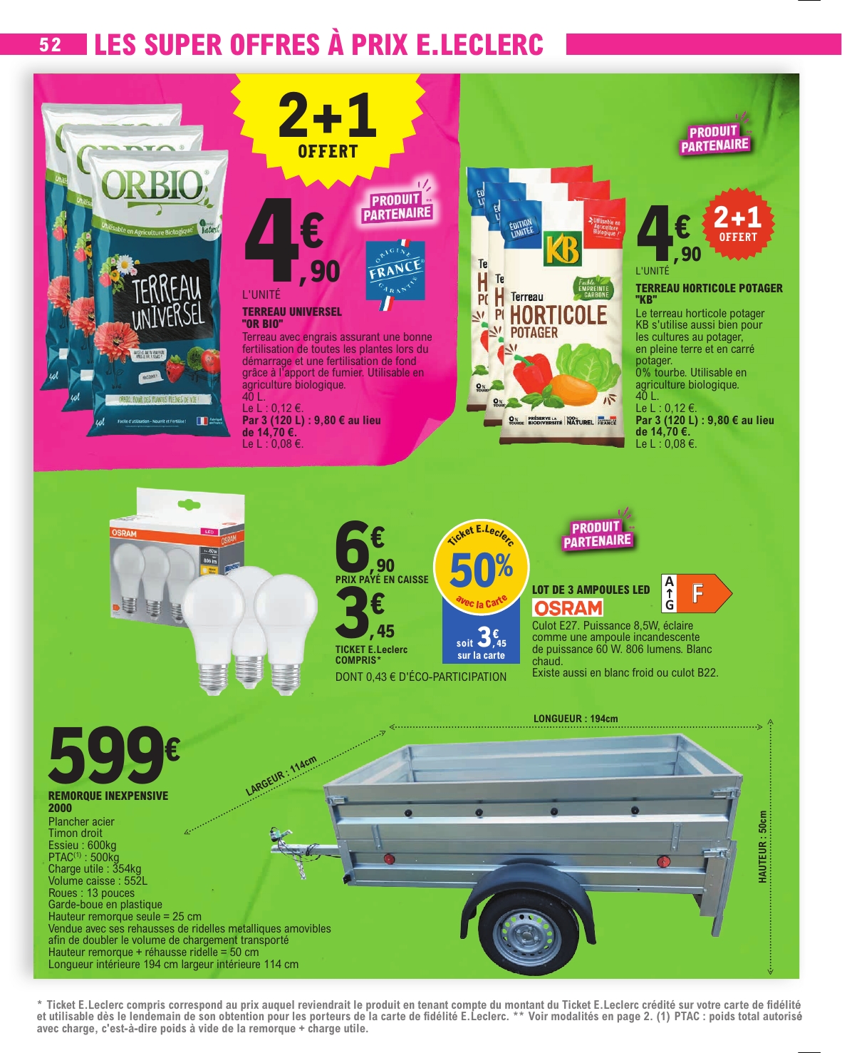 e-leclerc - Flyer E.Leclerc pour la semaine prochaine du du mardi 14/04/2026 au du samedi 25/04/2026 - page: 52