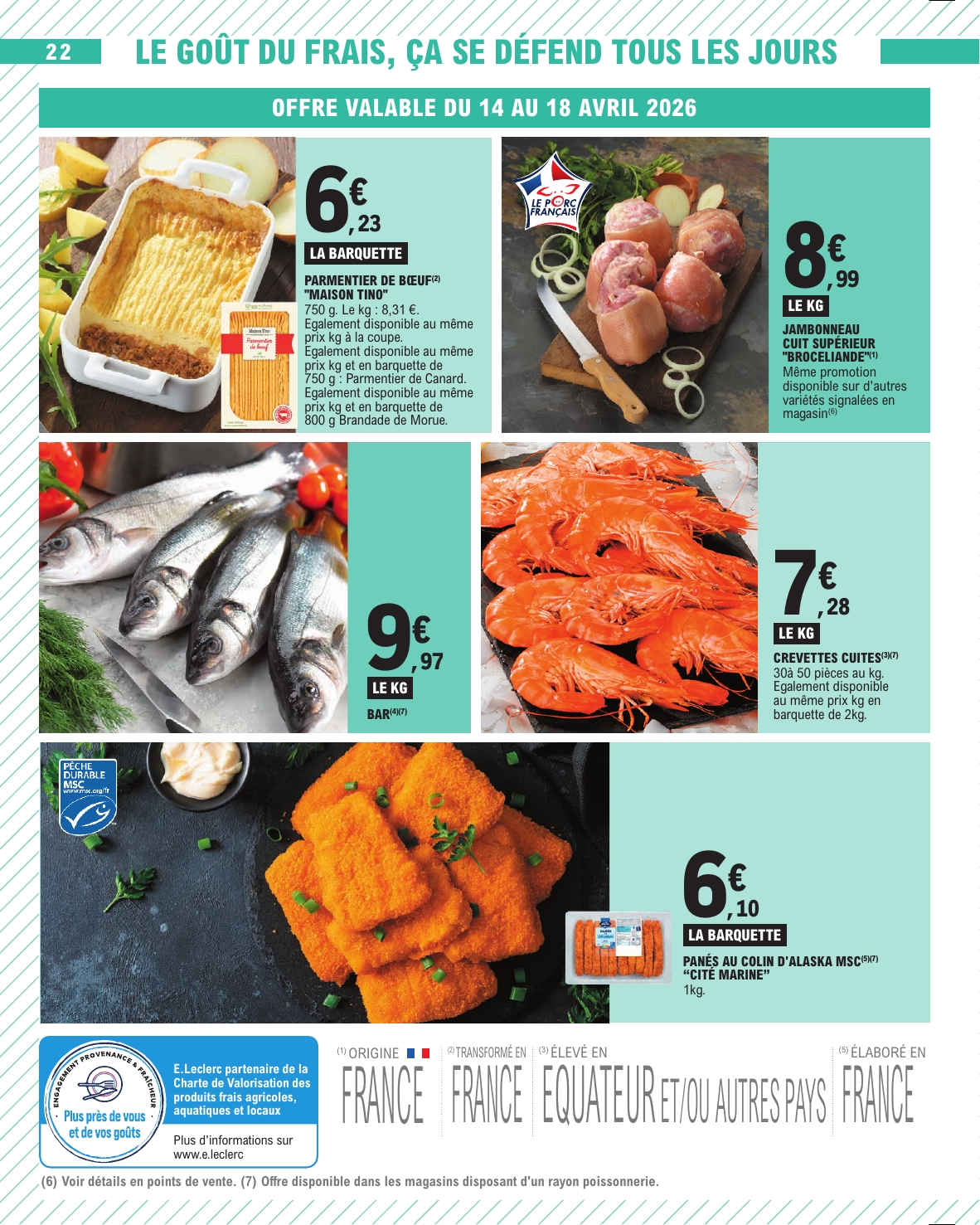 e-leclerc - Flyer E.Leclerc pour la semaine prochaine du du mardi 14/04/2026 au du samedi 25/04/2026 - page: 22