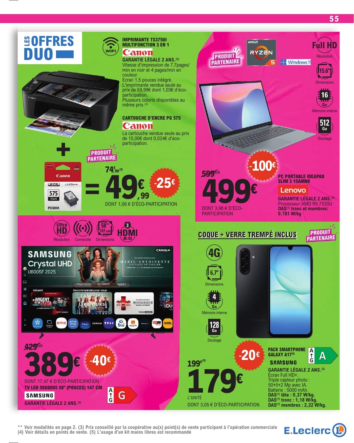e-leclerc - Flyer E.Leclerc pour la semaine prochaine du du mardi 14/04/2026 au du samedi 25/04/2026 - page: 55