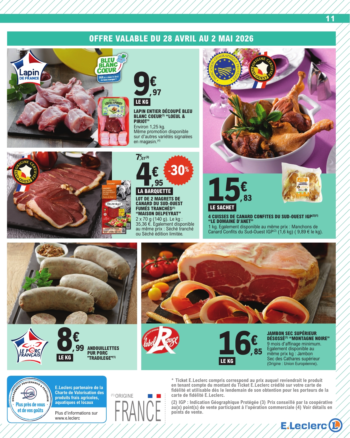 e-leclerc - Flyer E.Leclerc pour la semaine prochaine du du mardi 28/04/2026 au du samedi 09/05/2026 - page: 11