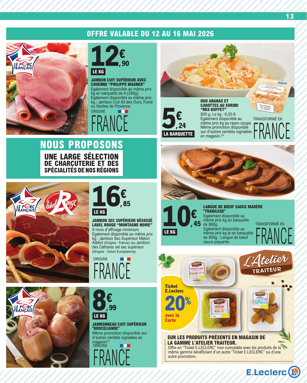 e-leclerc - Flyer E.Leclerc pour la semaine prochaine du du mardi 12/05/2026 au du samedi 23/05/2026 - page: 13