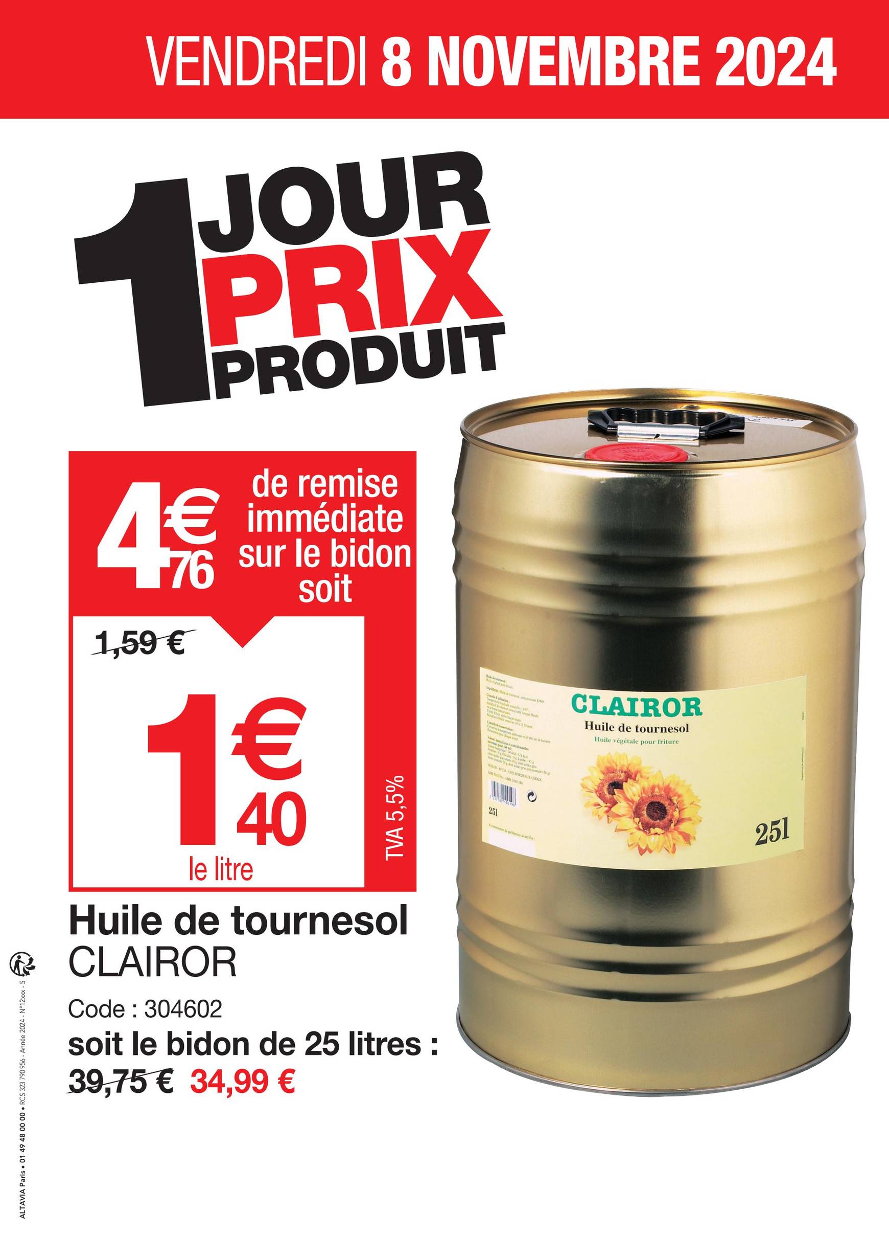 promocash - Catalogue Promocash - Huile de tournesol valable dès 08.11. - 08.11.