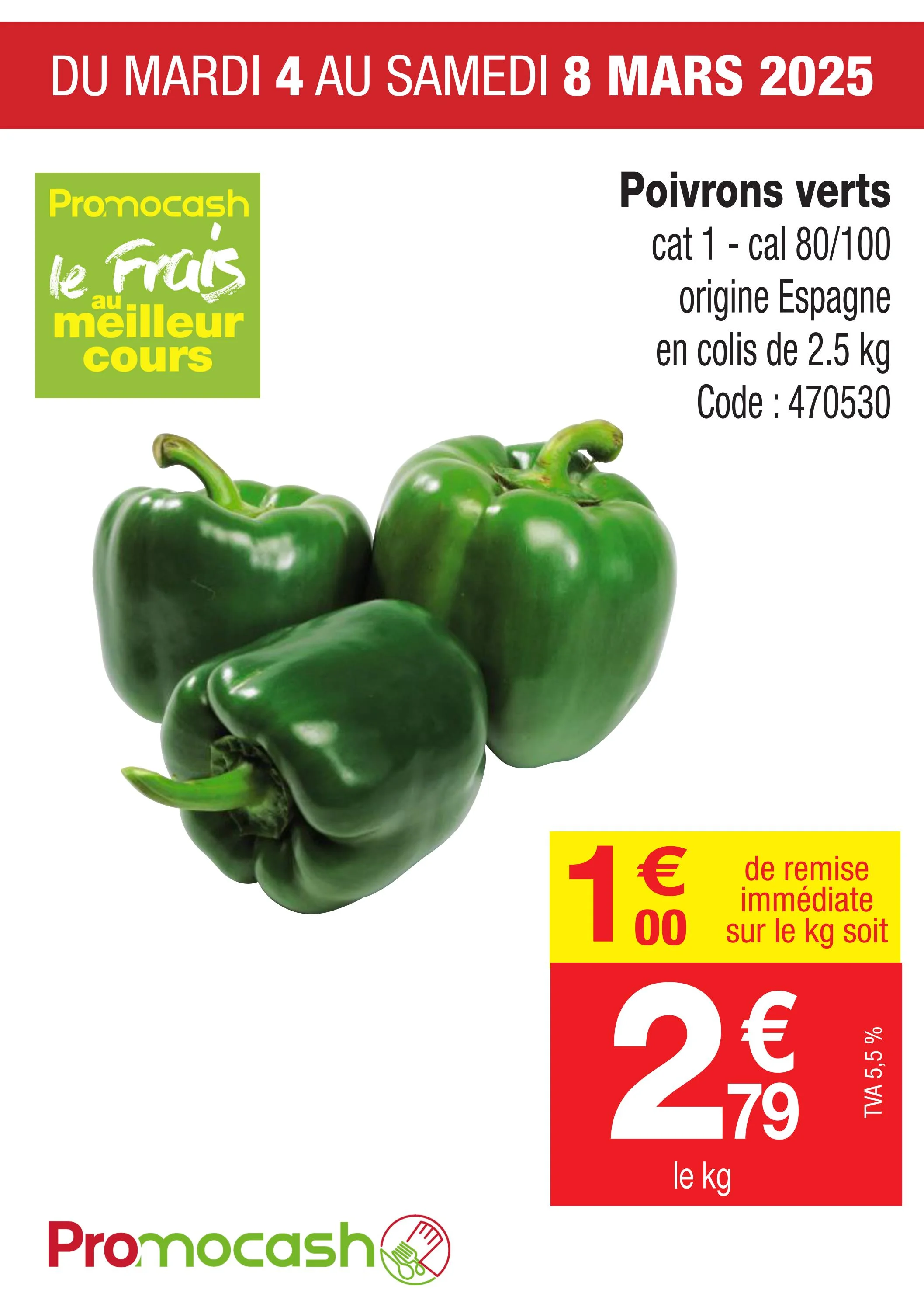 promocash - Catalogue Promocash - Poivrons verts valable dès 04/03 - 08/03