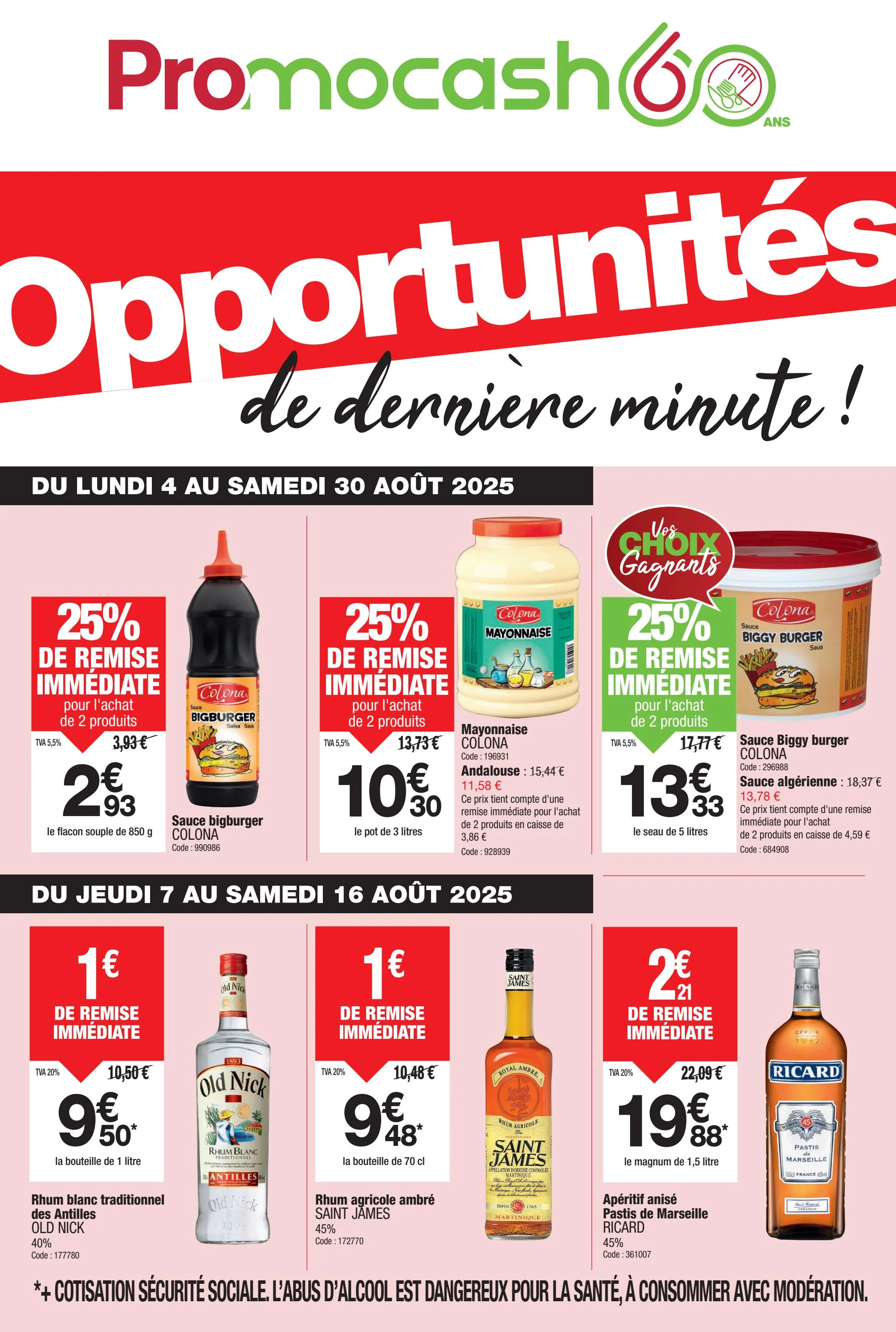 promocash - Catalogue Promocash - Opportunités de derniére minute valable du 04/08 au 30/08