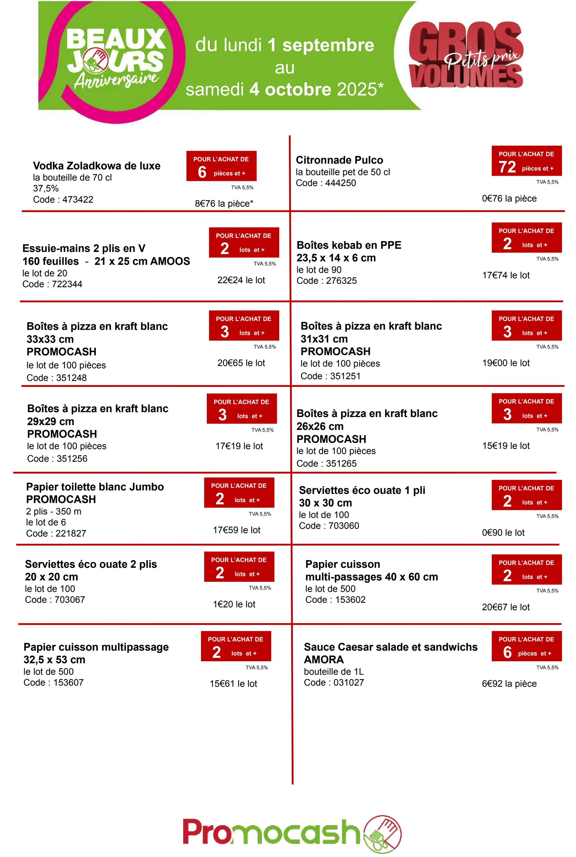 promocash - Catalogue Promocash valable du 01/09 au 04/10 - page: 3