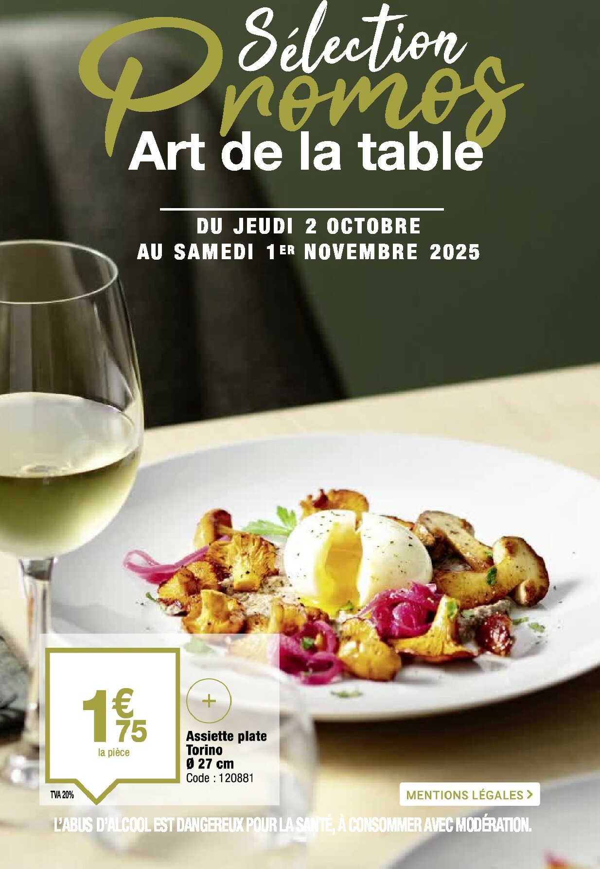 promocash - Catalogue Promocash - Art de la table valable du 02/10 au 01/11