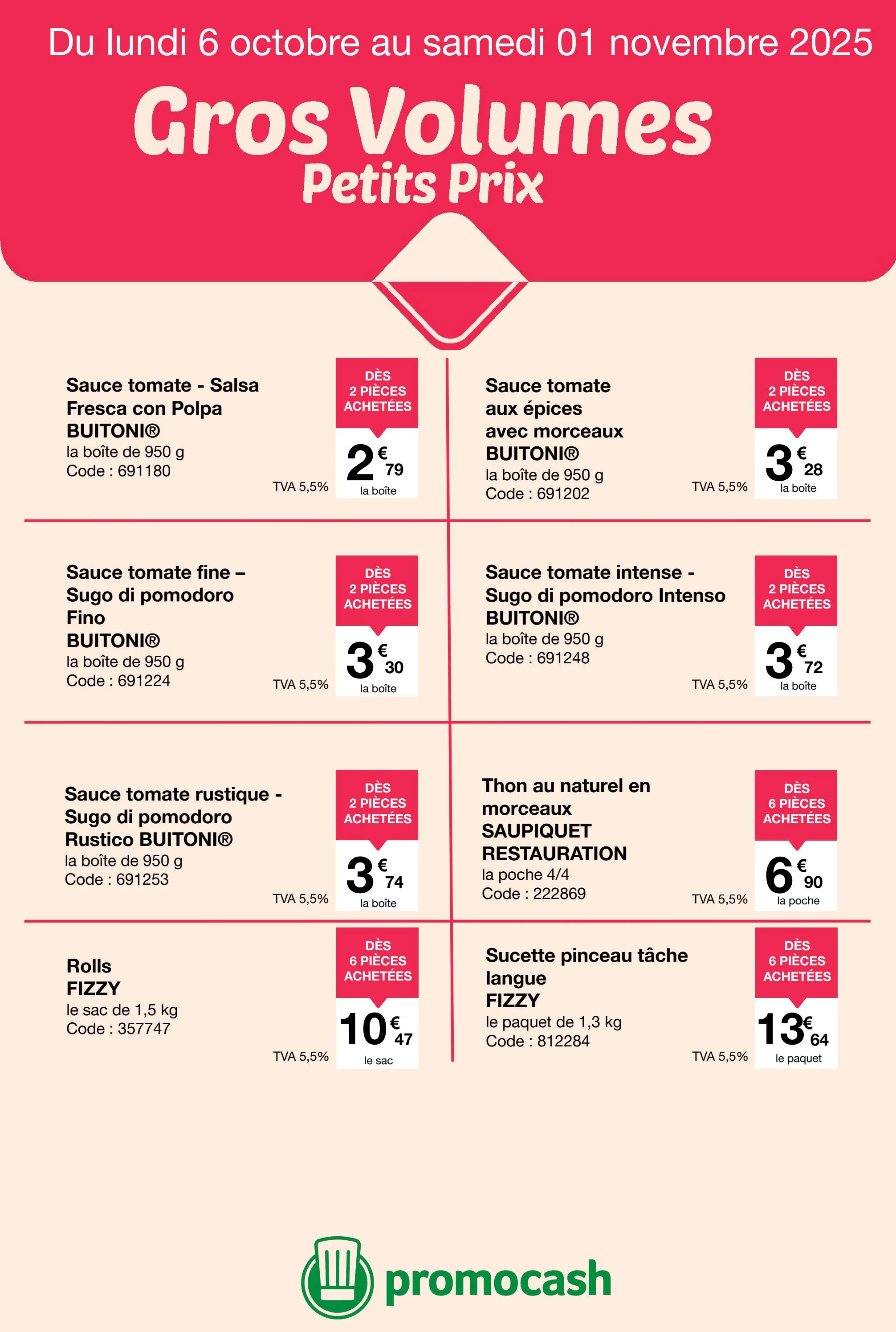 promocash - Catalogue Promocash - Gros Volumes, Petits Prix valable du 06/10 au 01/11 - page: 2