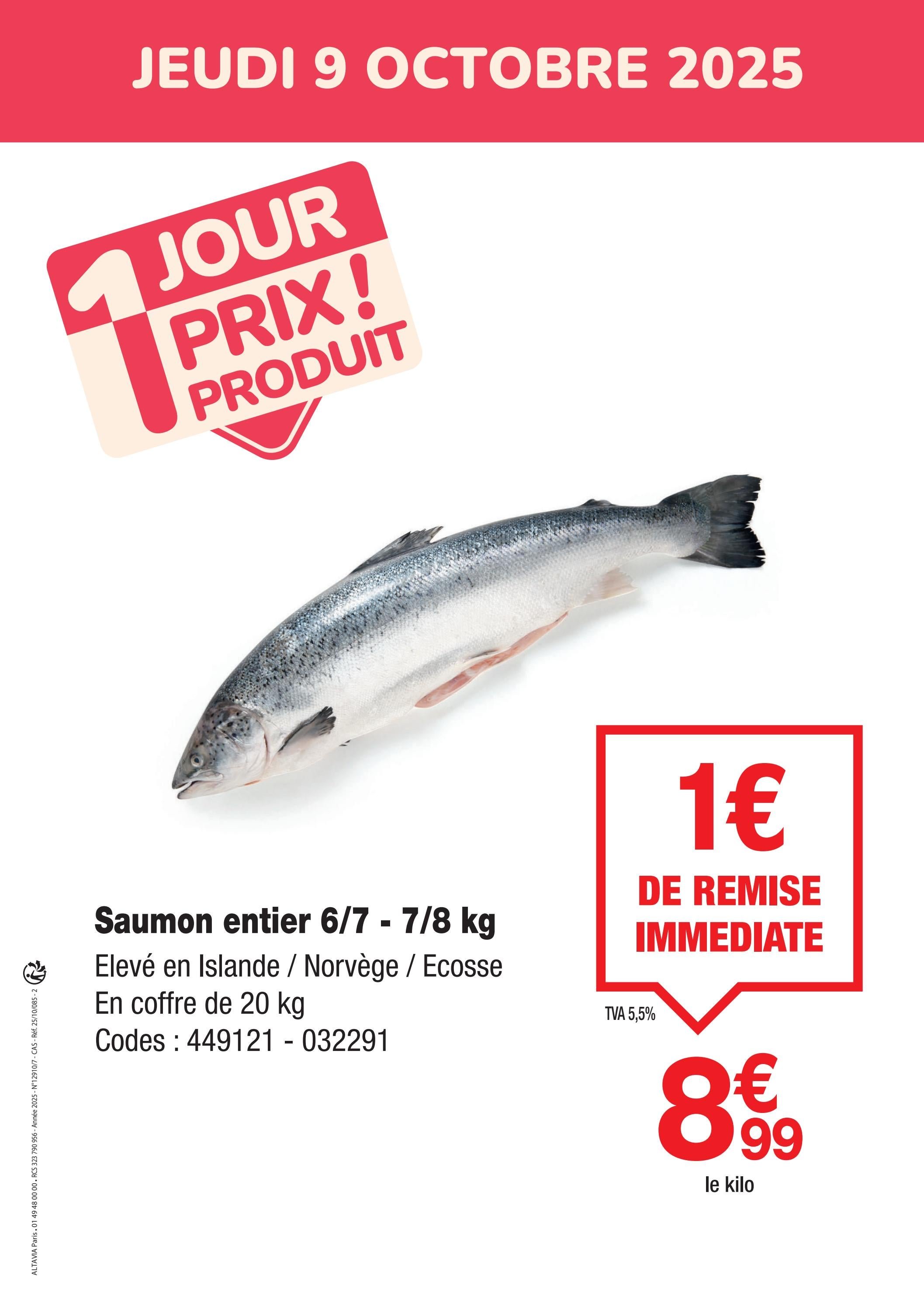 promocash - Catalogue Promocash - Saumon entier valable du 09/10 au 09/10