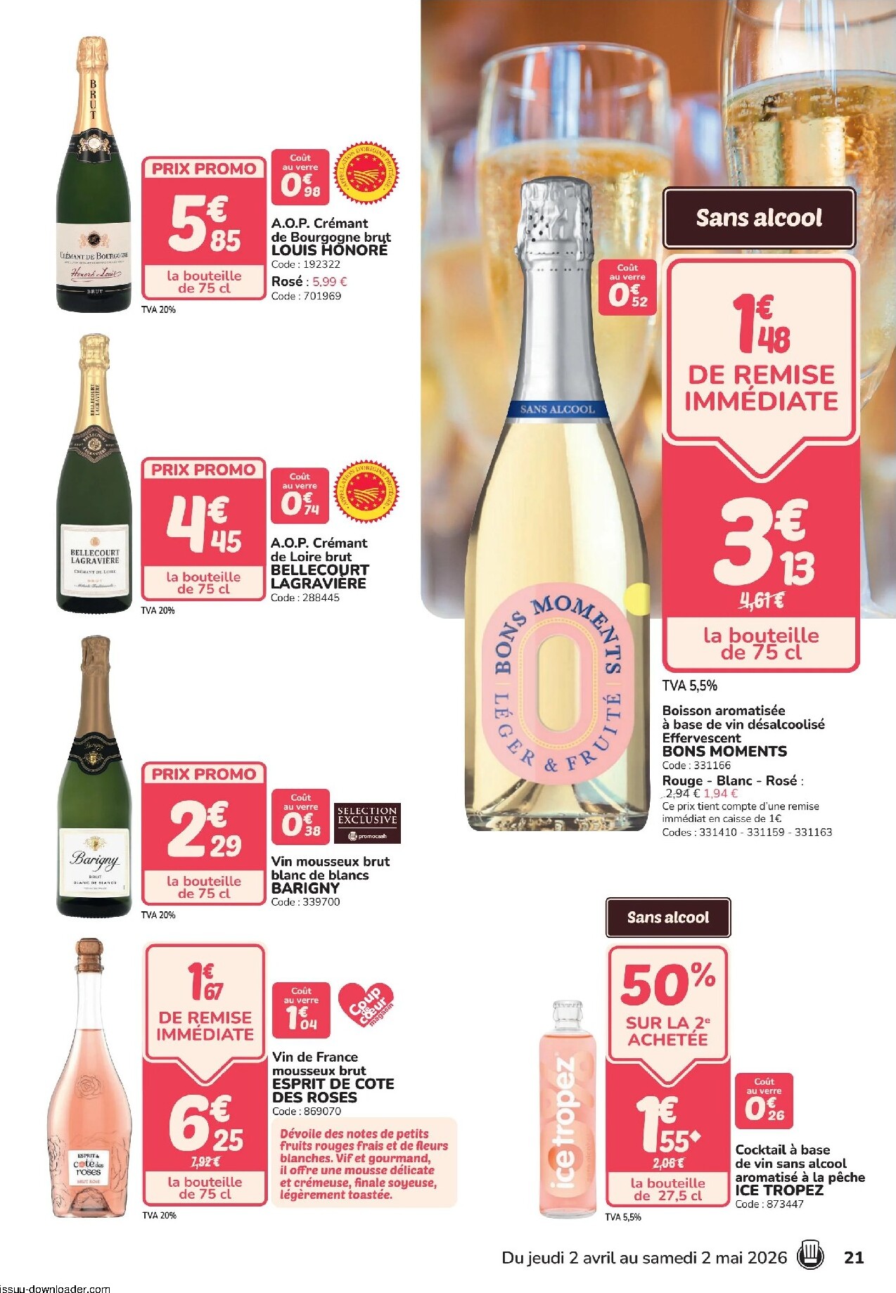 promocash - Current Promocash - Foire aux vins leaflet valid from de jeudi 02/04/2026 to du samedi 02/05/2026 - page: 21