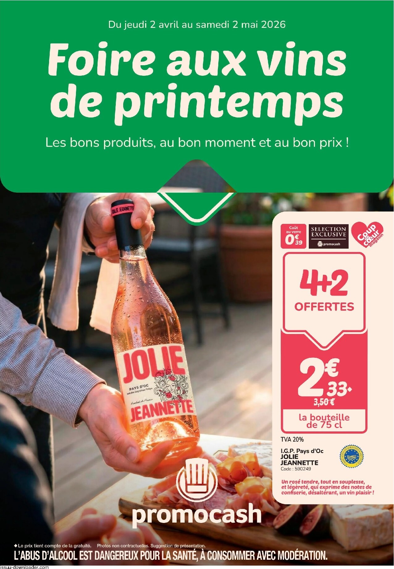 promocash - Current Promocash - Foire aux vins leaflet valid from de jeudi 02/04/2026 to du samedi 02/05/2026 - page: 1