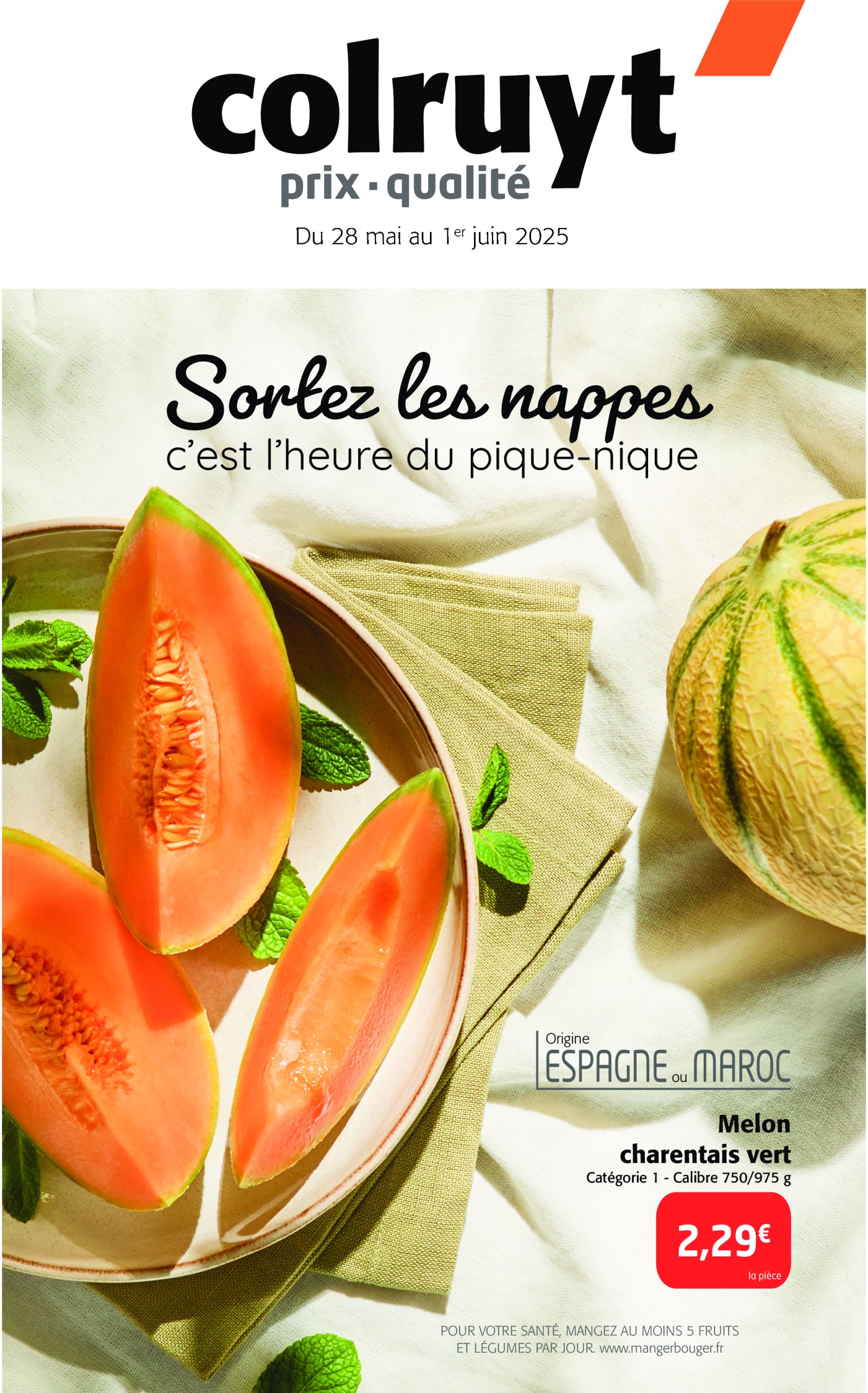 colruyt - Catalogue Colruyt - Sortez les nappes c'est l'heure du pique-nique valable dès 28/05 - 01/06