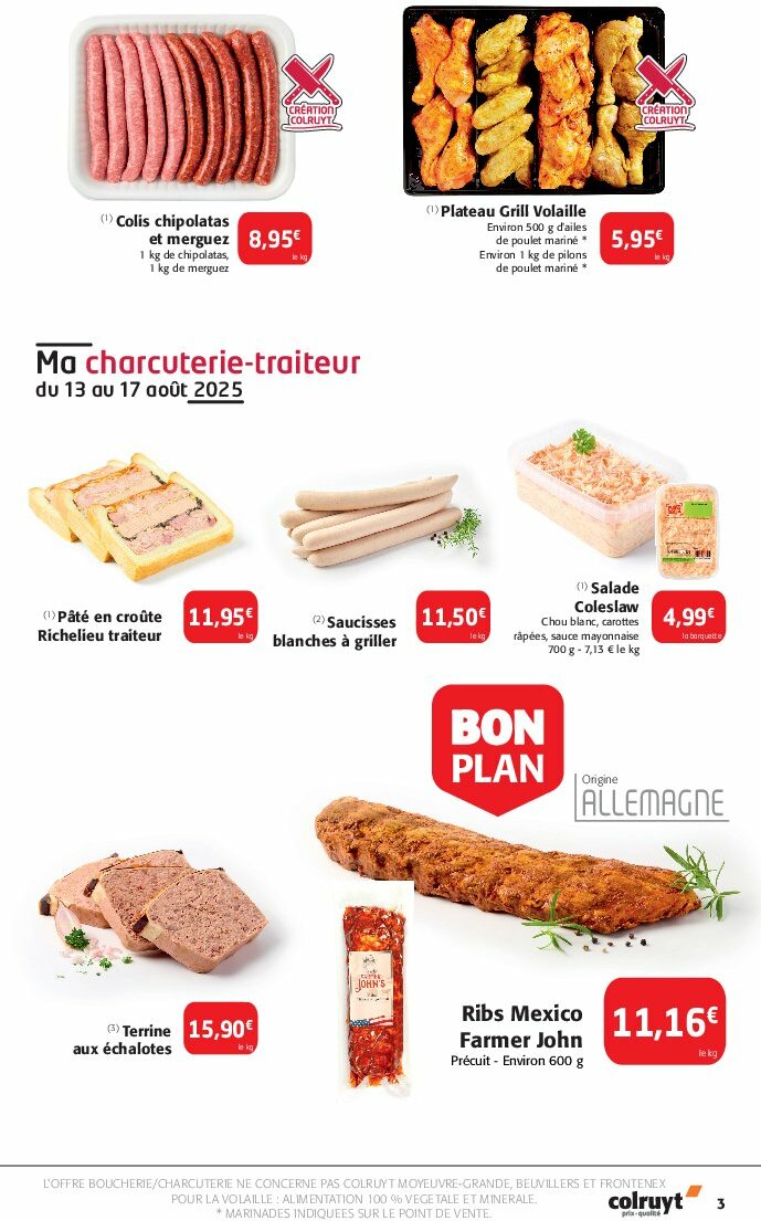 colruyt - Catalogue Colruyt valable du 13/08 au 24/08 - page: 3