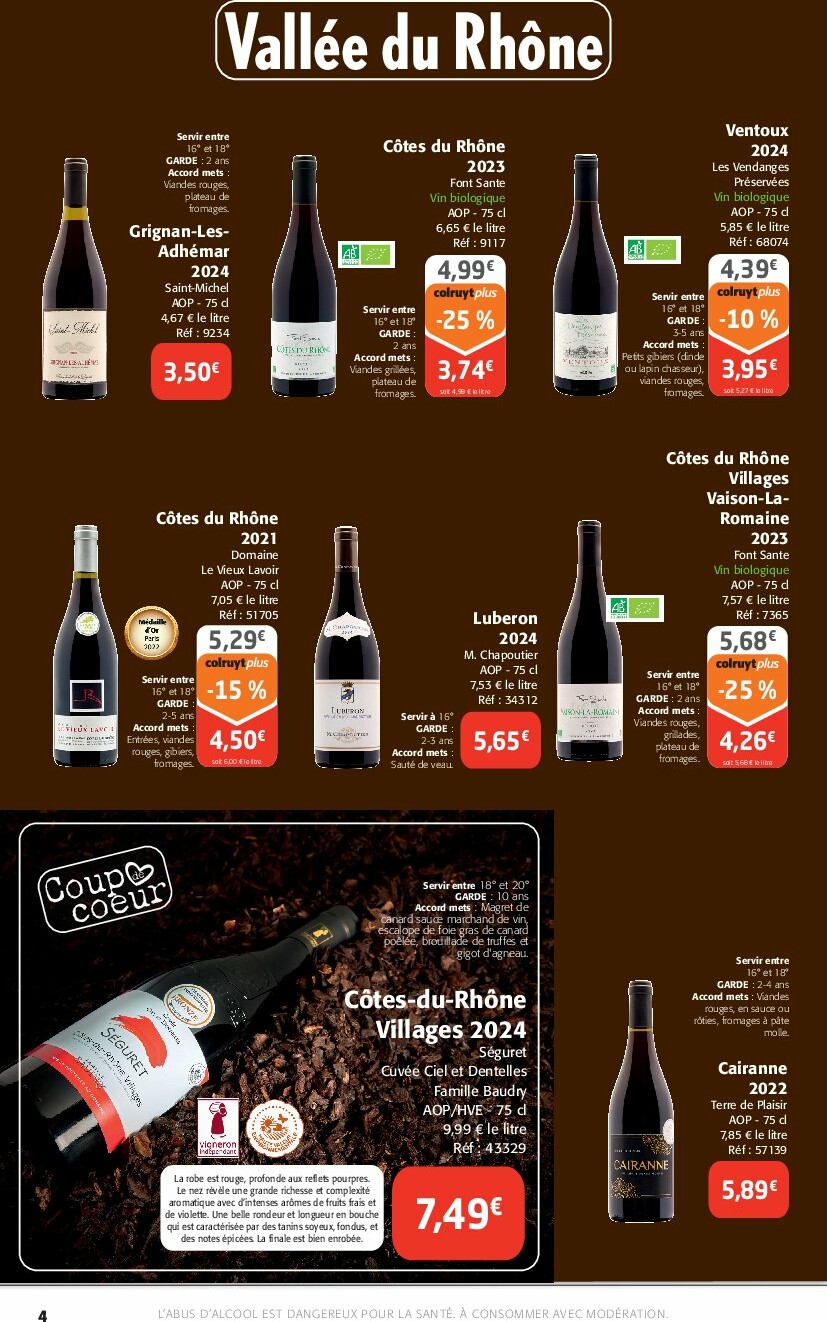colruyt - Catalogue Colruyt - Foire aux Vins valable du 24/09 au 12/10 - page: 4