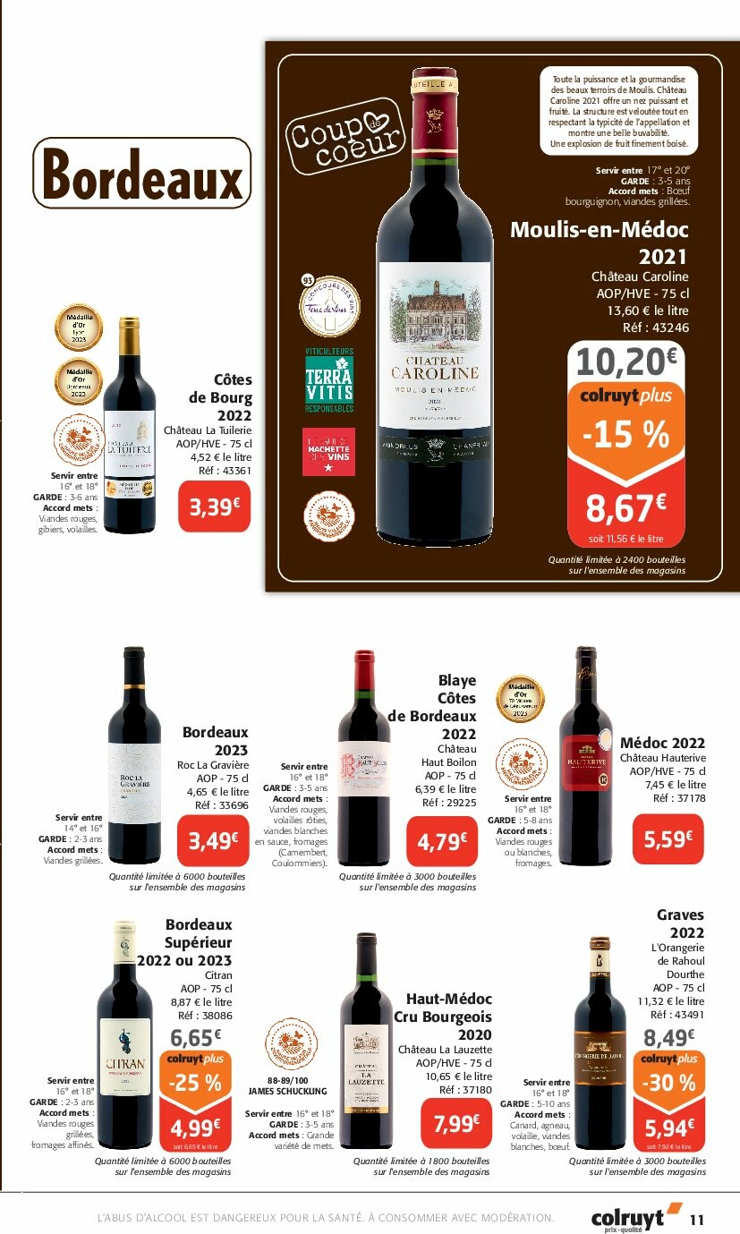 colruyt - Catalogue Colruyt - Foire aux Vins valable du 24/09 au 12/10 - page: 11