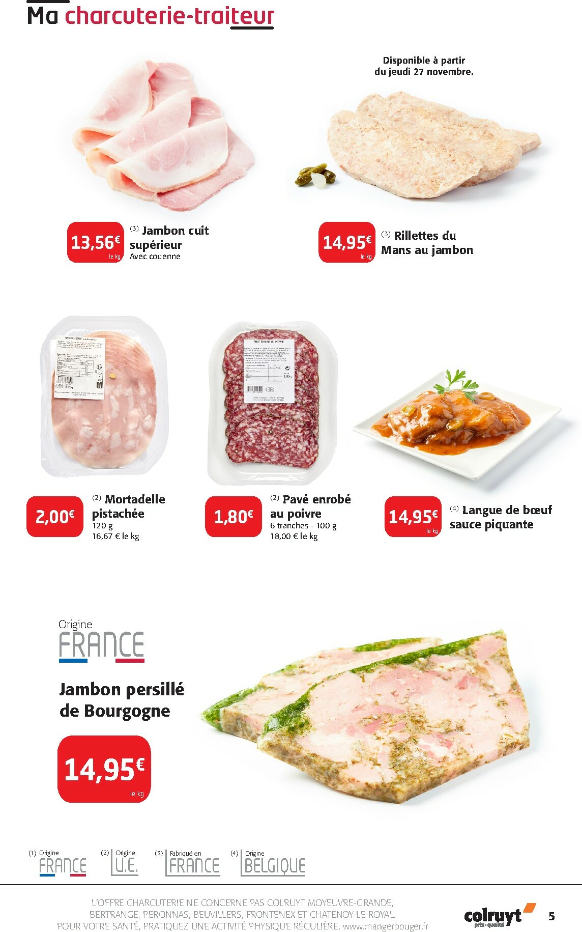 colruyt - Catalogue Colruyt - C'est l'heure du réconfort! valable du 26/11 au 30/11 - page: 5