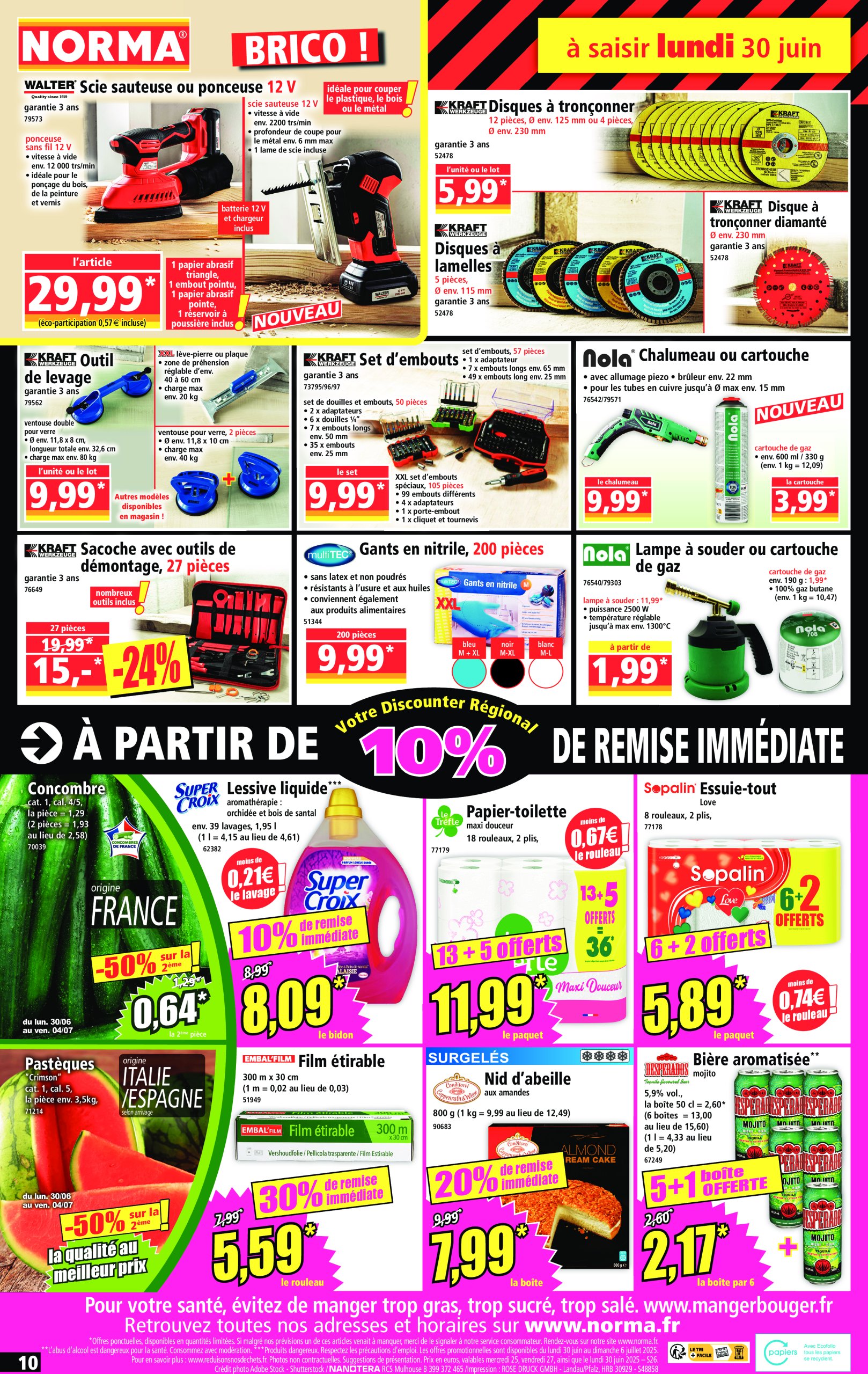 norma - Catalogue NORMA valable du 25/06 au 01/07 - page: 10