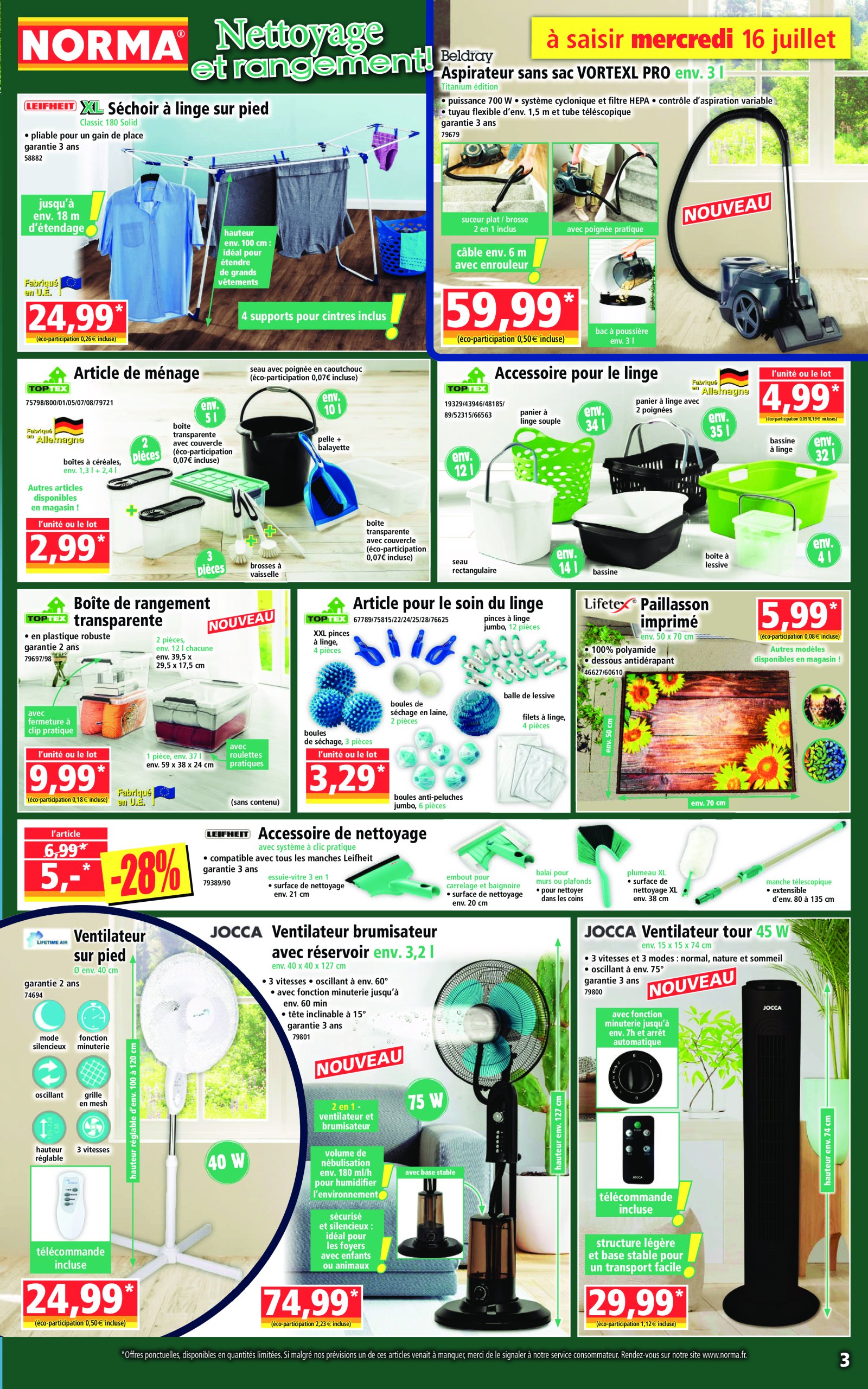 norma - Catalogue NORMA valable du 16/07 au 22/07 - page: 3